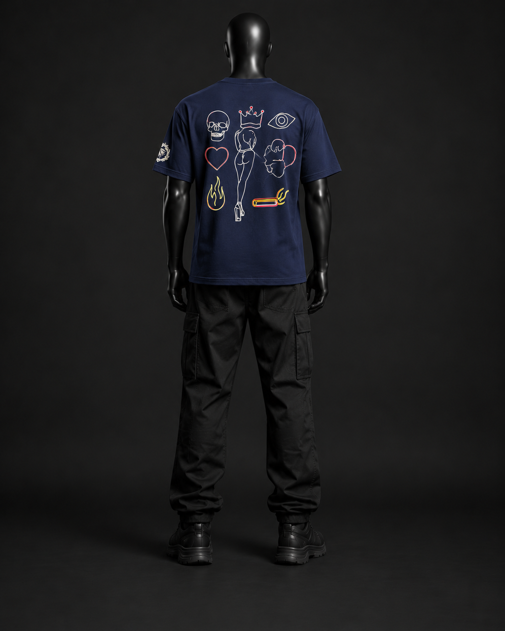 After Hours Oversized Tee – Midnight Navy