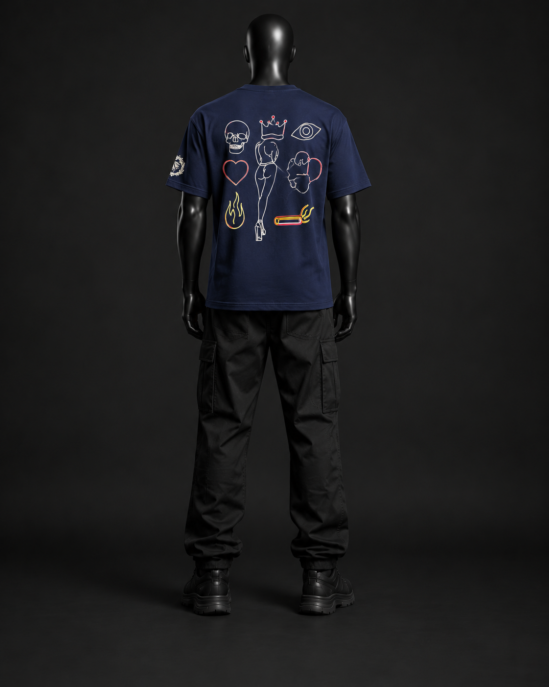 After Hours Oversized Tee – Midnight Navy