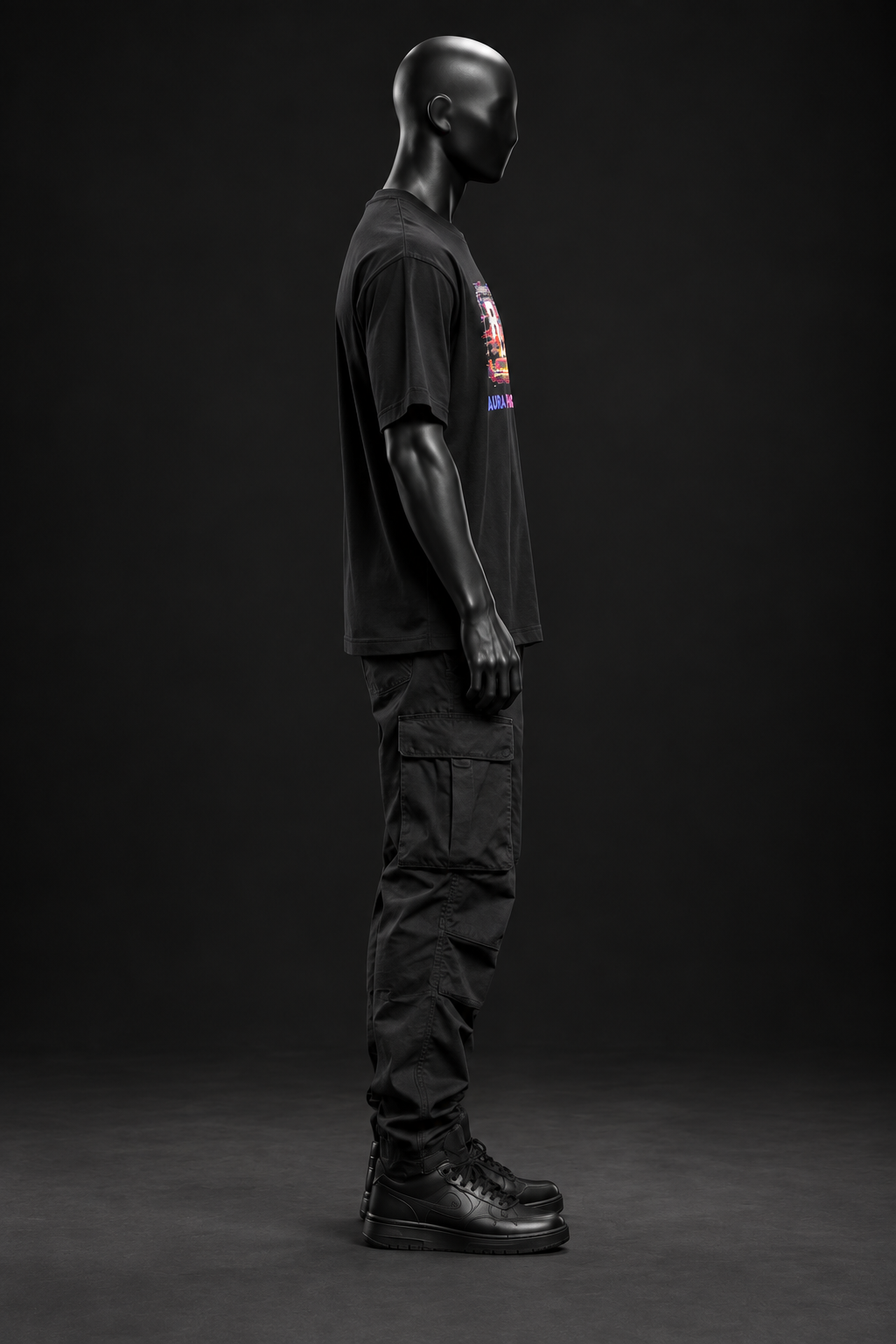 Neon Vice Oversized Tee – Black