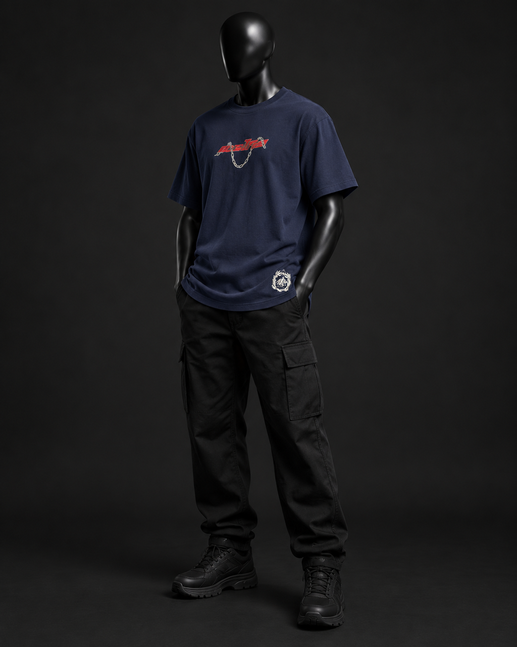 After Hours Oversized Tee – Midnight Navy