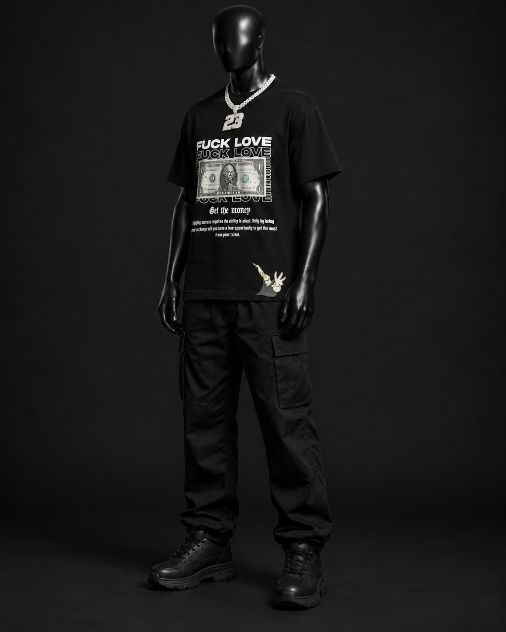 Get The Money Graphic Tee – Black