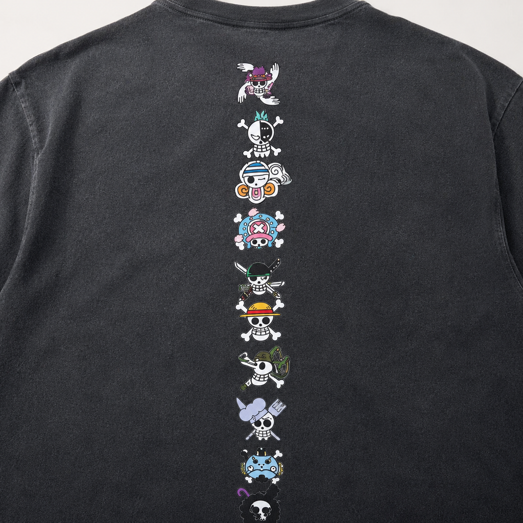 PIRATE CODE Oversized Tee — Washed Black