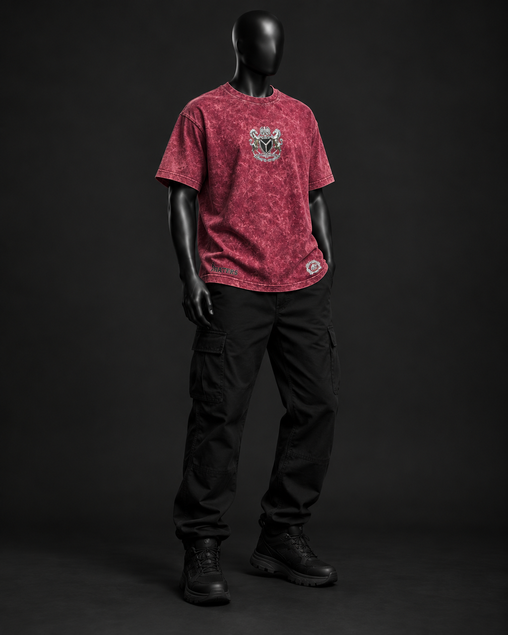 Rich Gang Acid Wash Tee – Crimson