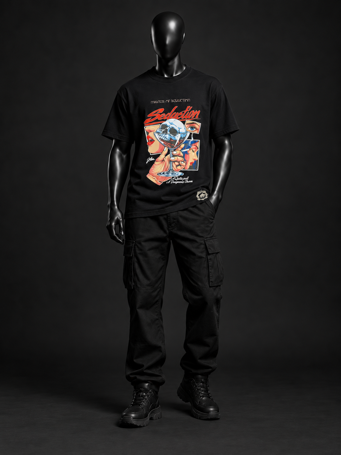 Seduction Oversized Tee – Black