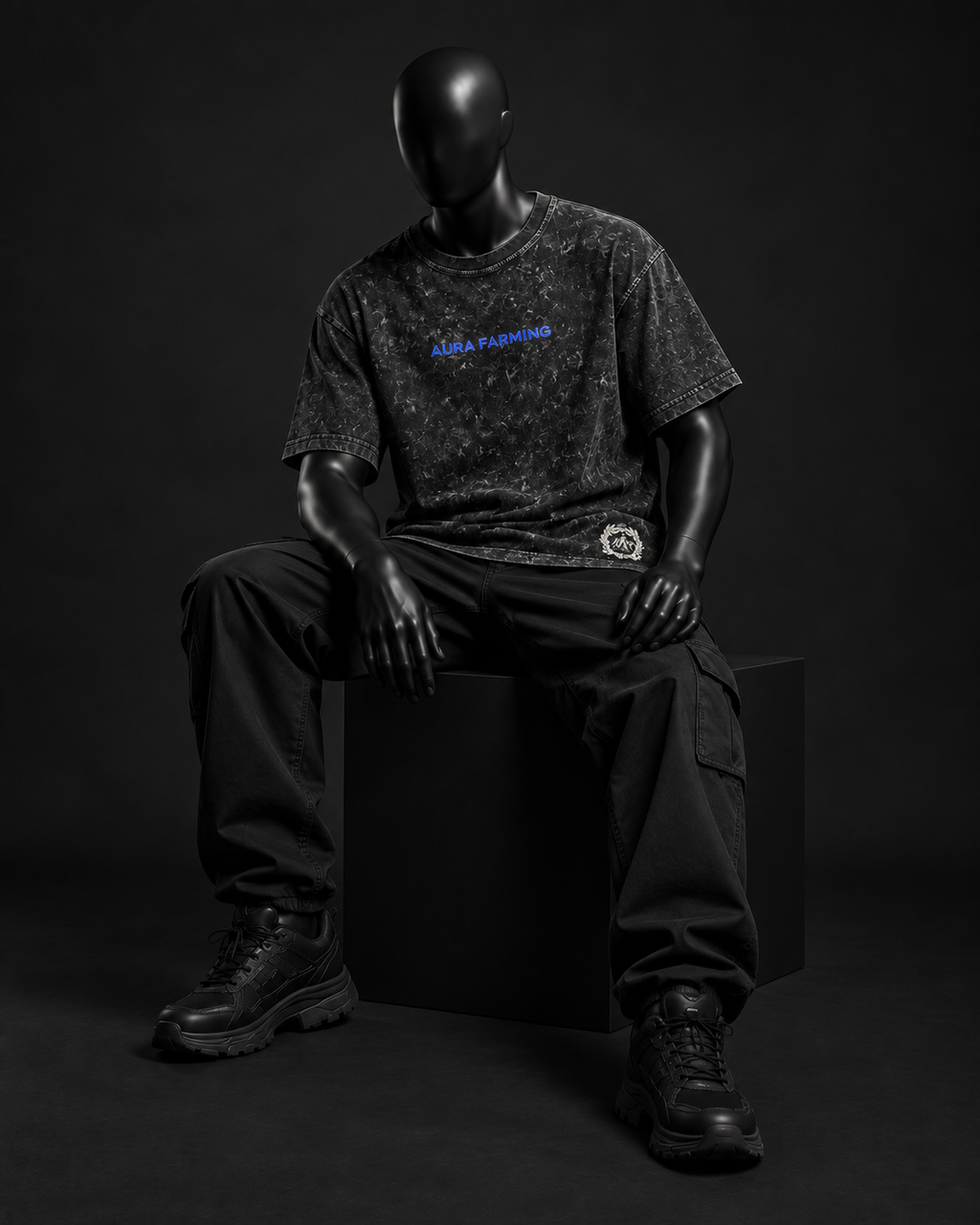 Static Archive Acid Wash Tee – Black