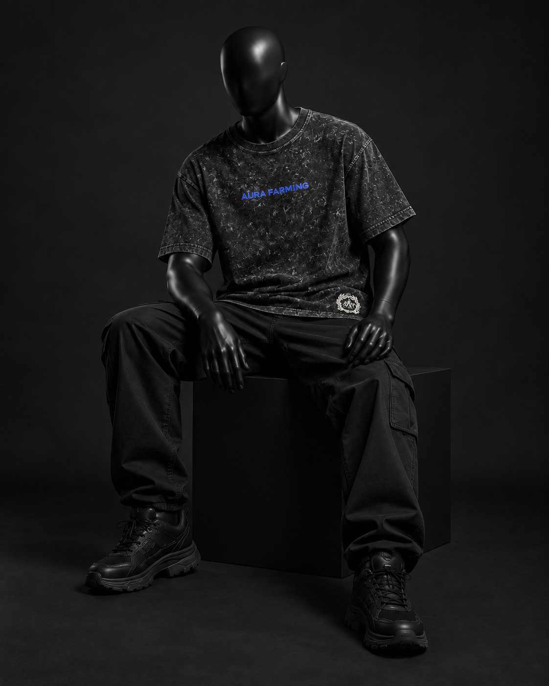 Static Archive Acid Wash Tee – Black
