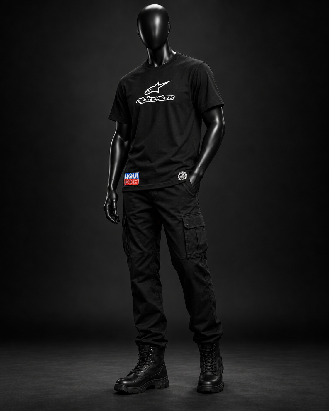 Track Division Oversized Tee – Black