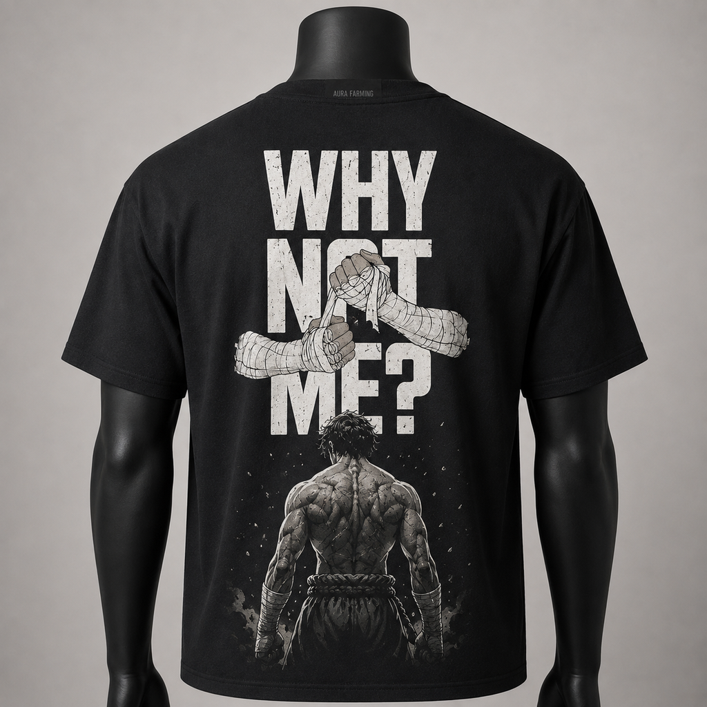 WHY NOT ME? Oversized Tee — Black