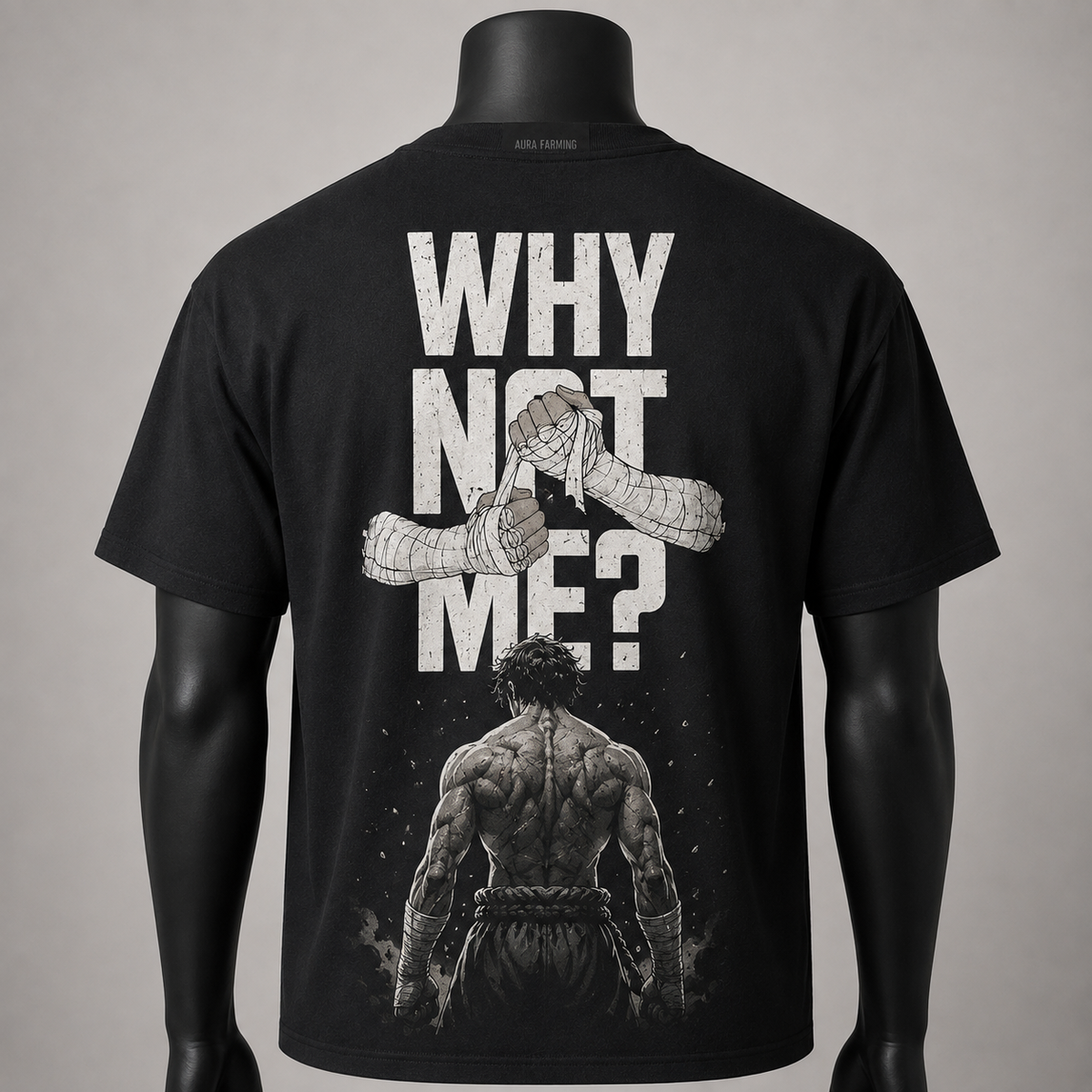 WHY NOT ME? Oversized Tee — Black