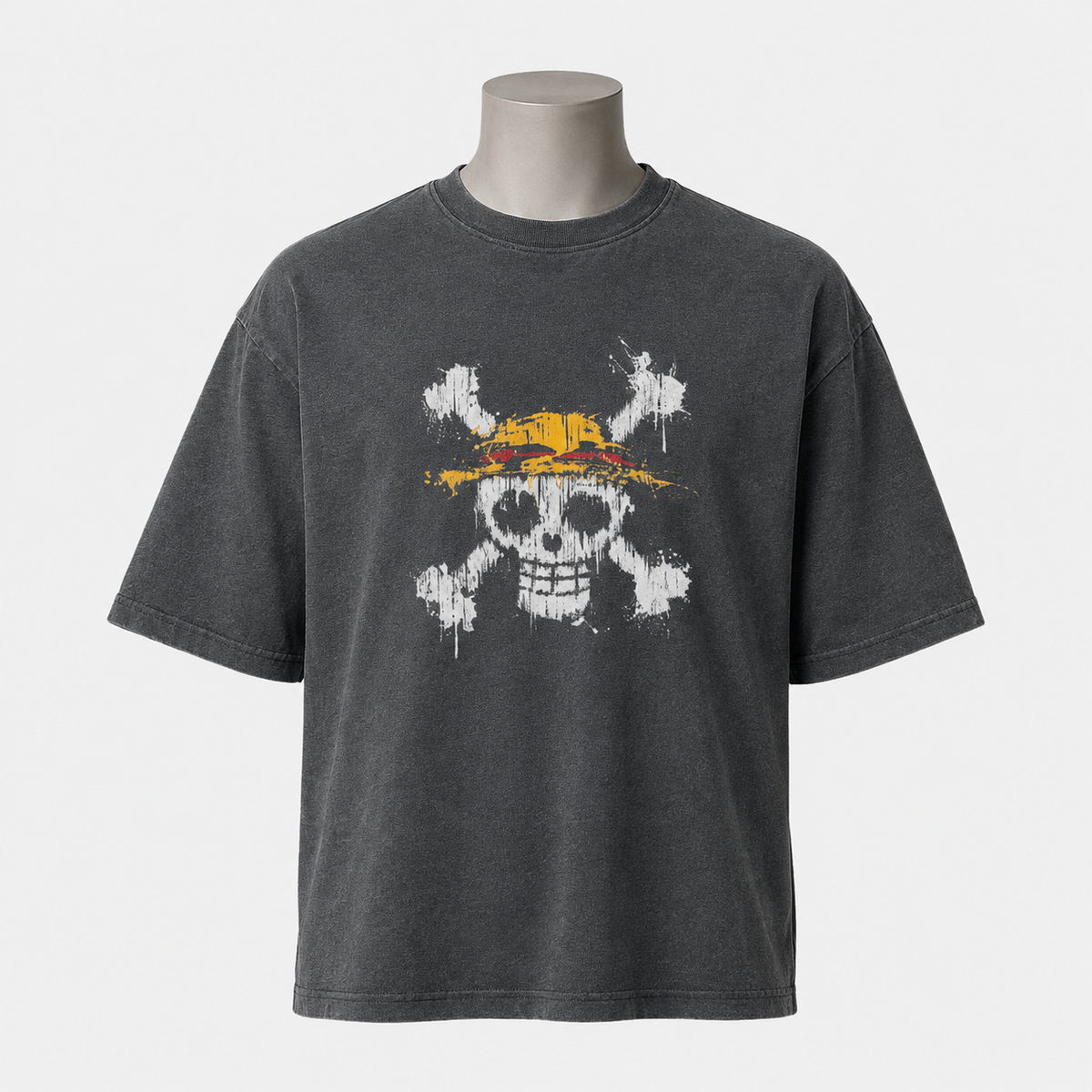 PIRATE CODE Oversized Tee — Washed Black
