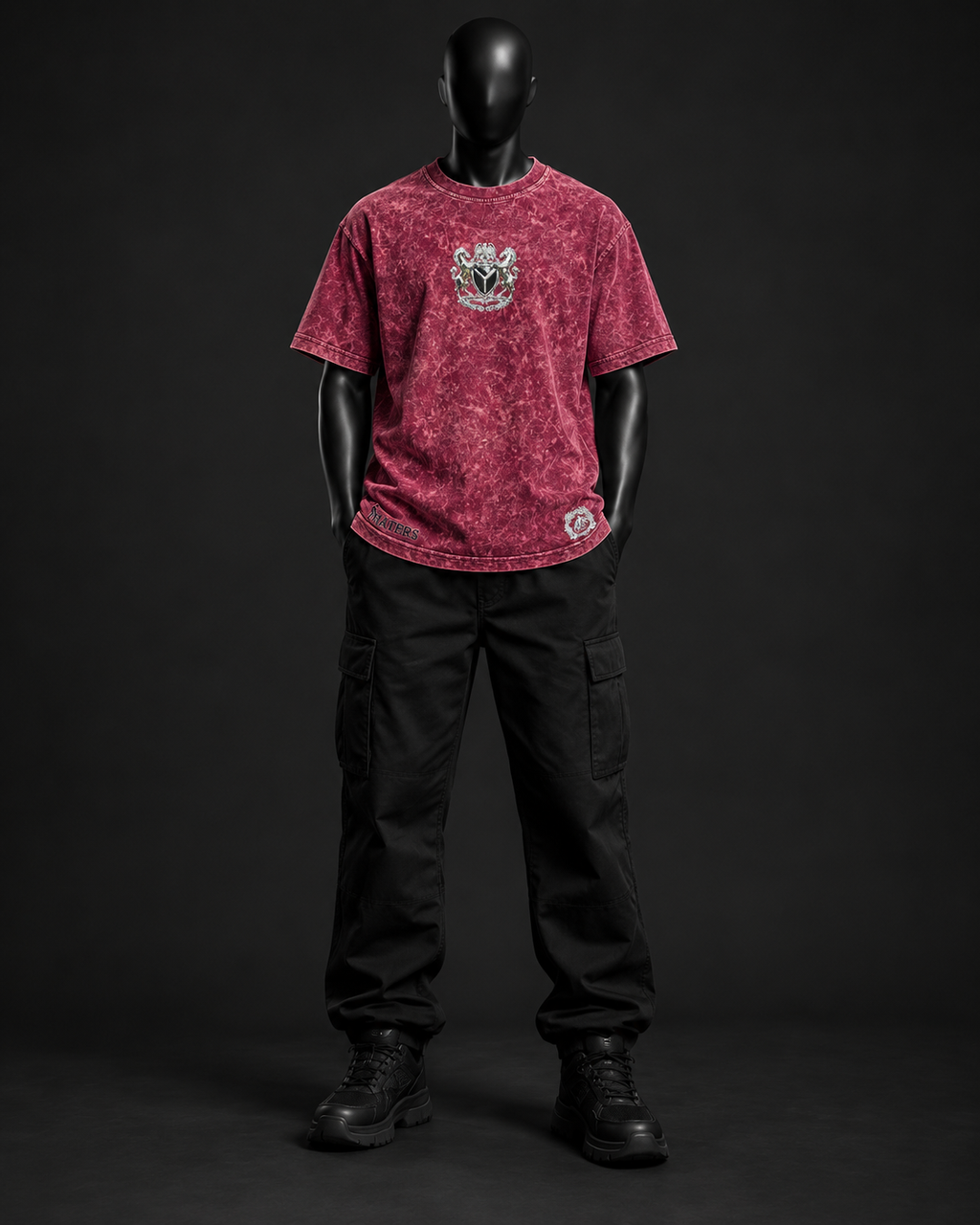 Rich Gang Acid Wash Tee – Crimson
