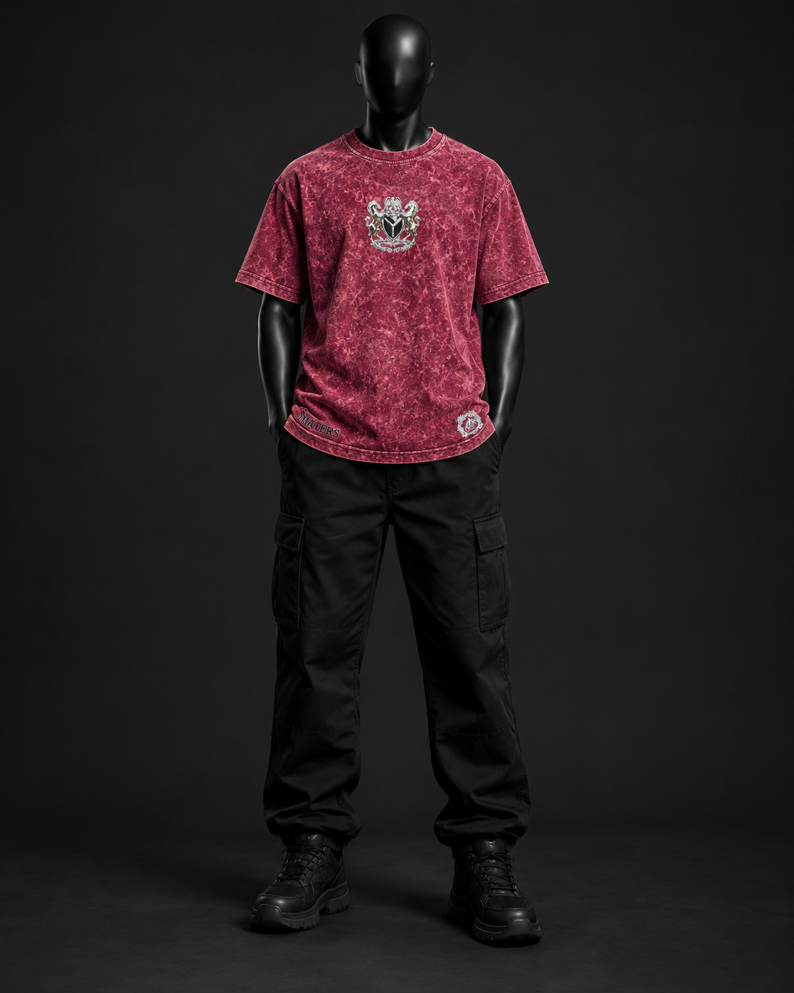 Rich Gang Acid Wash Tee – Crimson