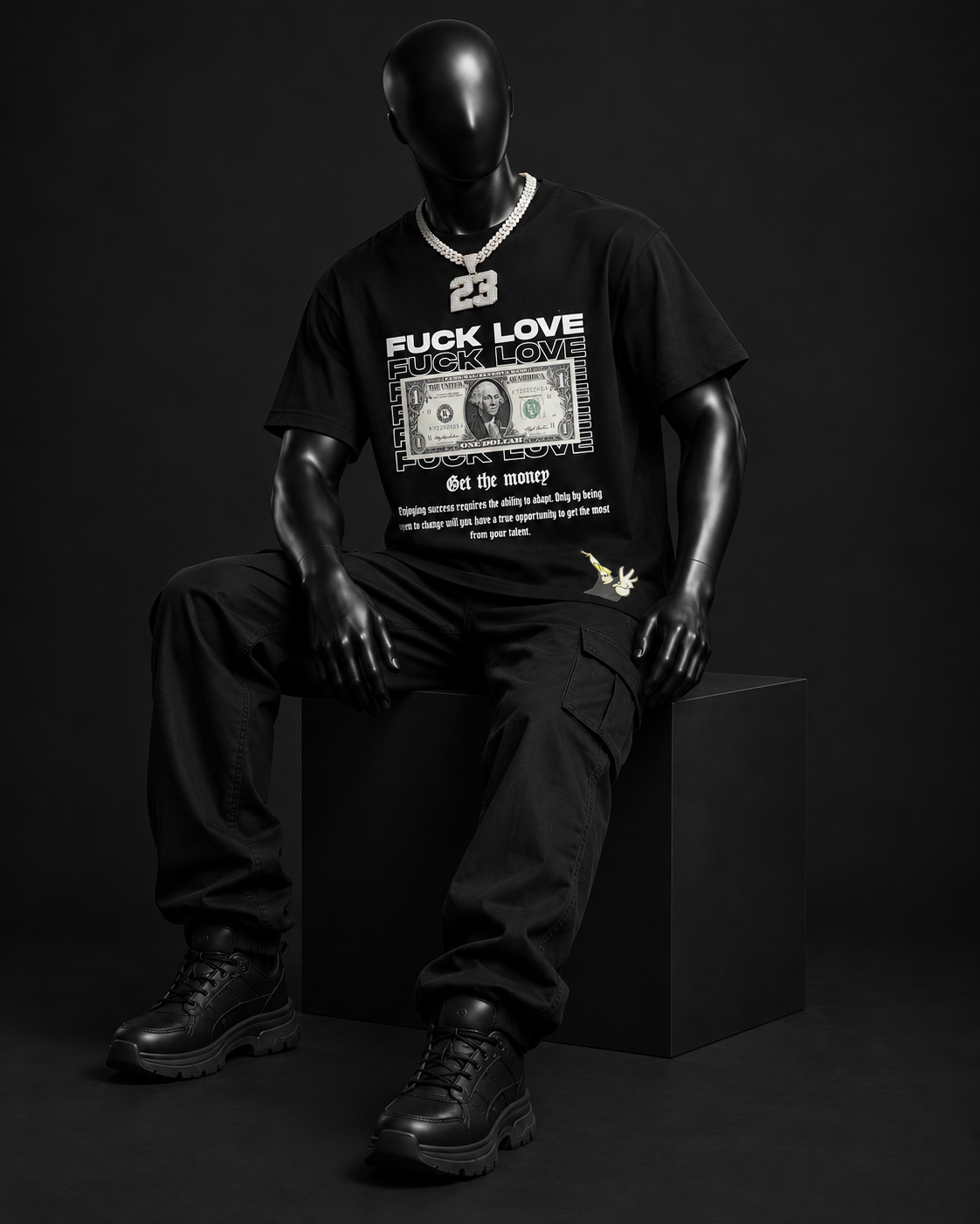 Get The Money Graphic Tee – Black
