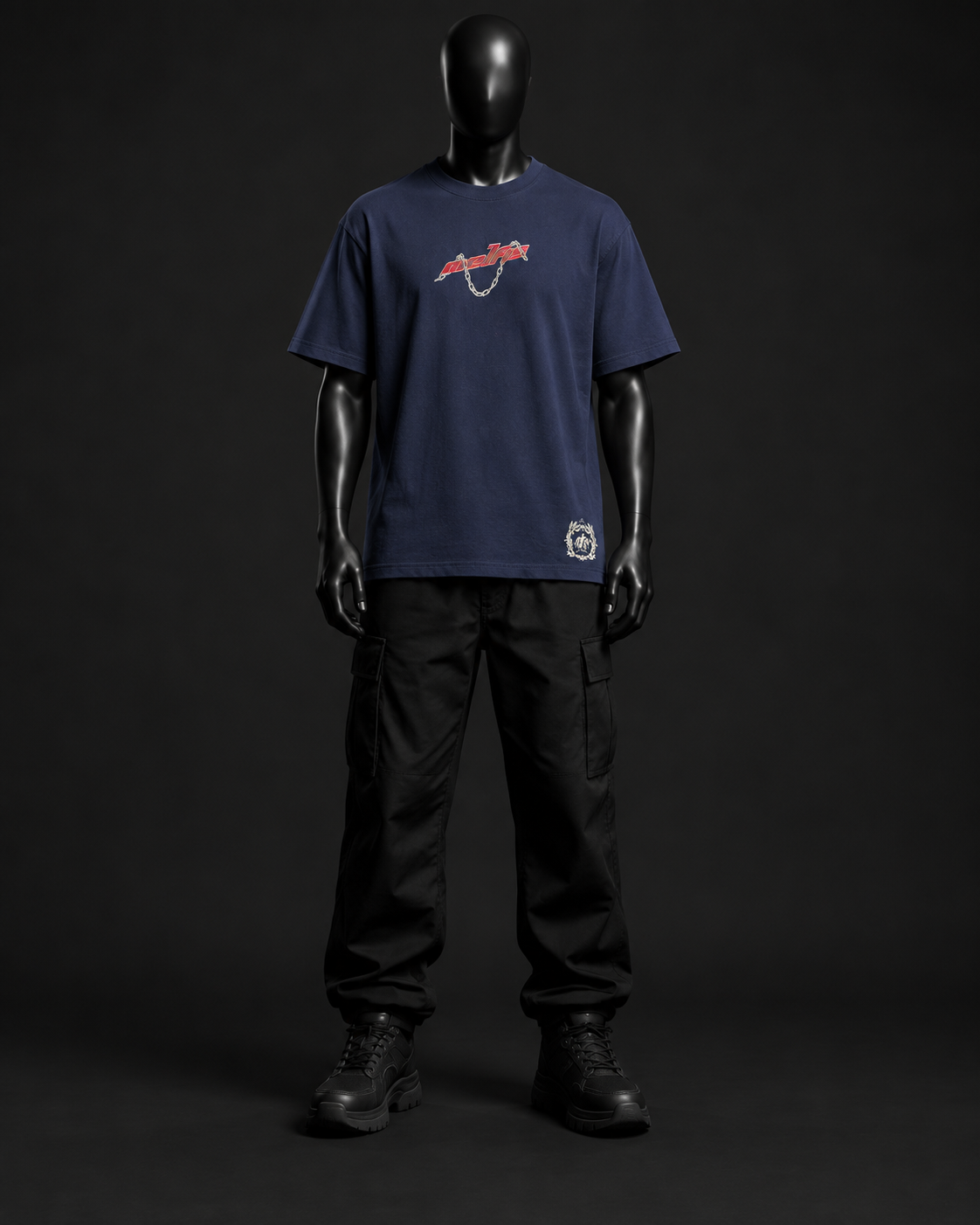 After Hours Oversized Tee – Midnight Navy