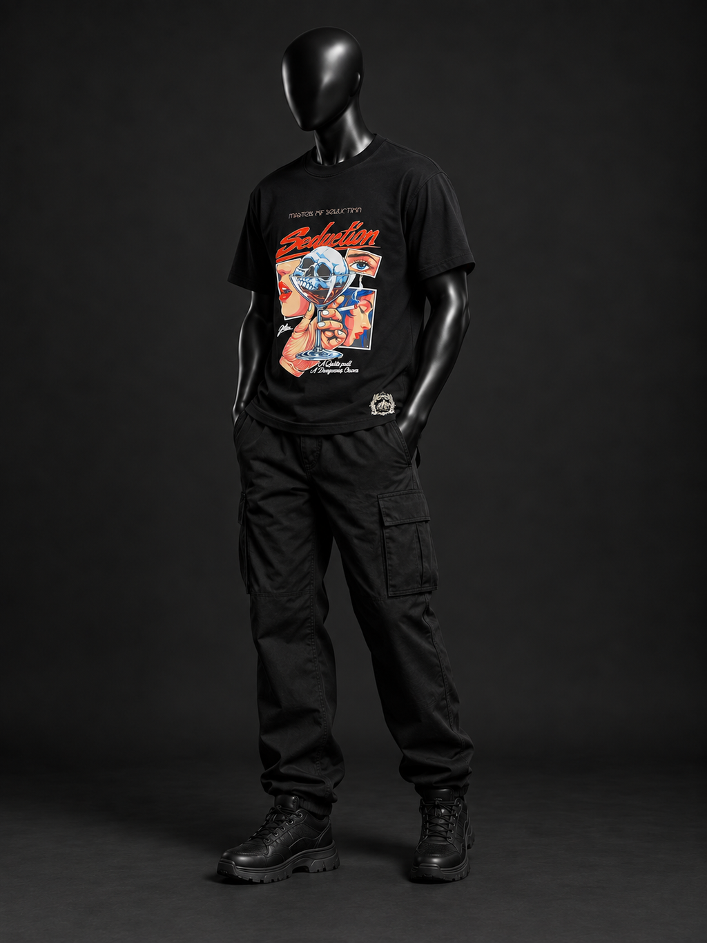 Seduction Oversized Tee – Black