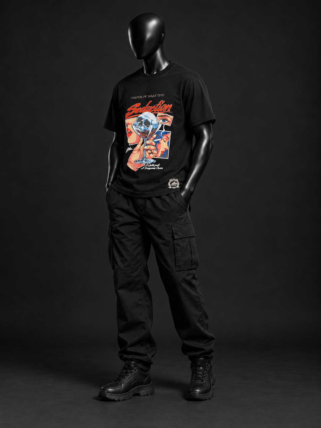 Seduction Oversized Tee – Black