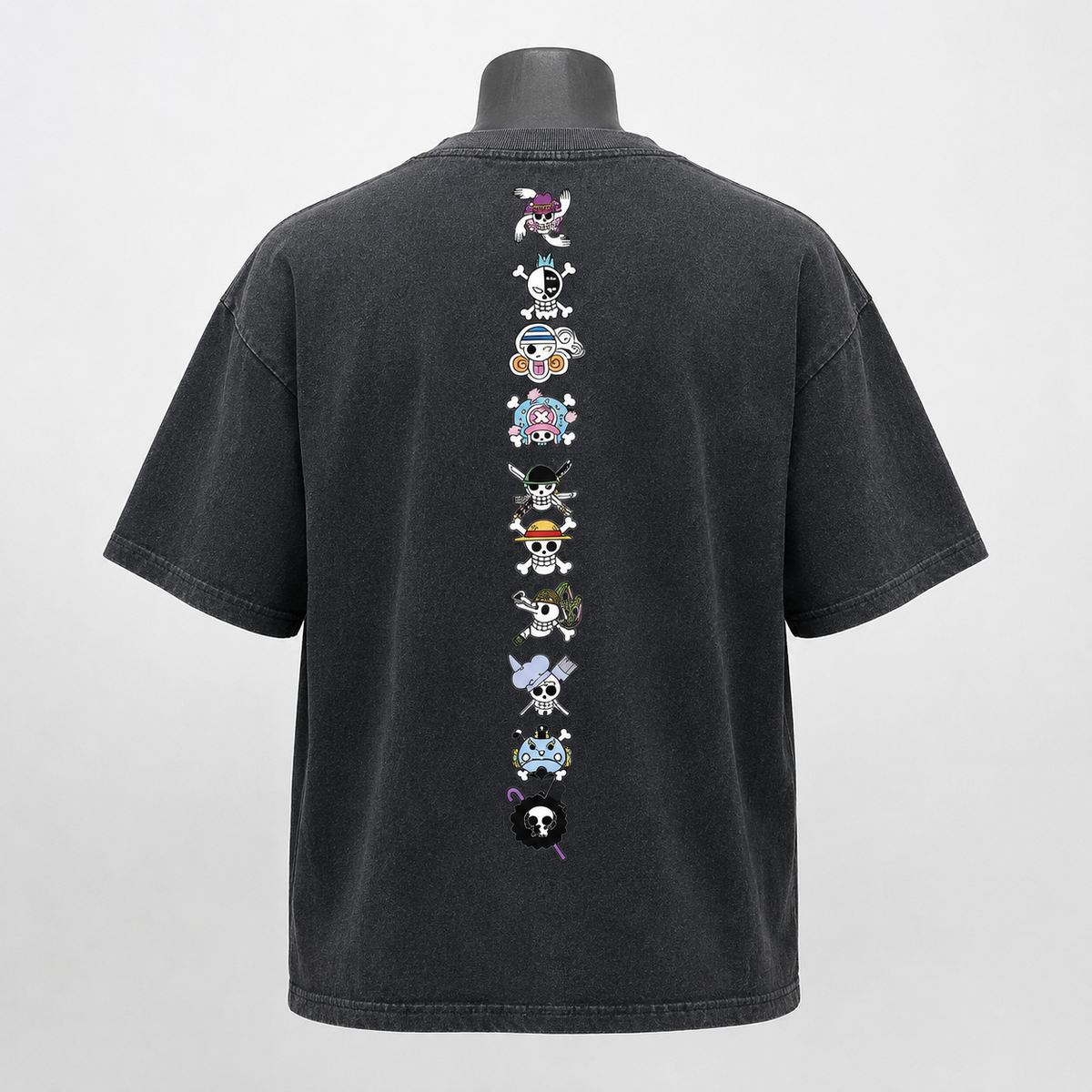 PIRATE CODE Oversized Tee — Washed Black