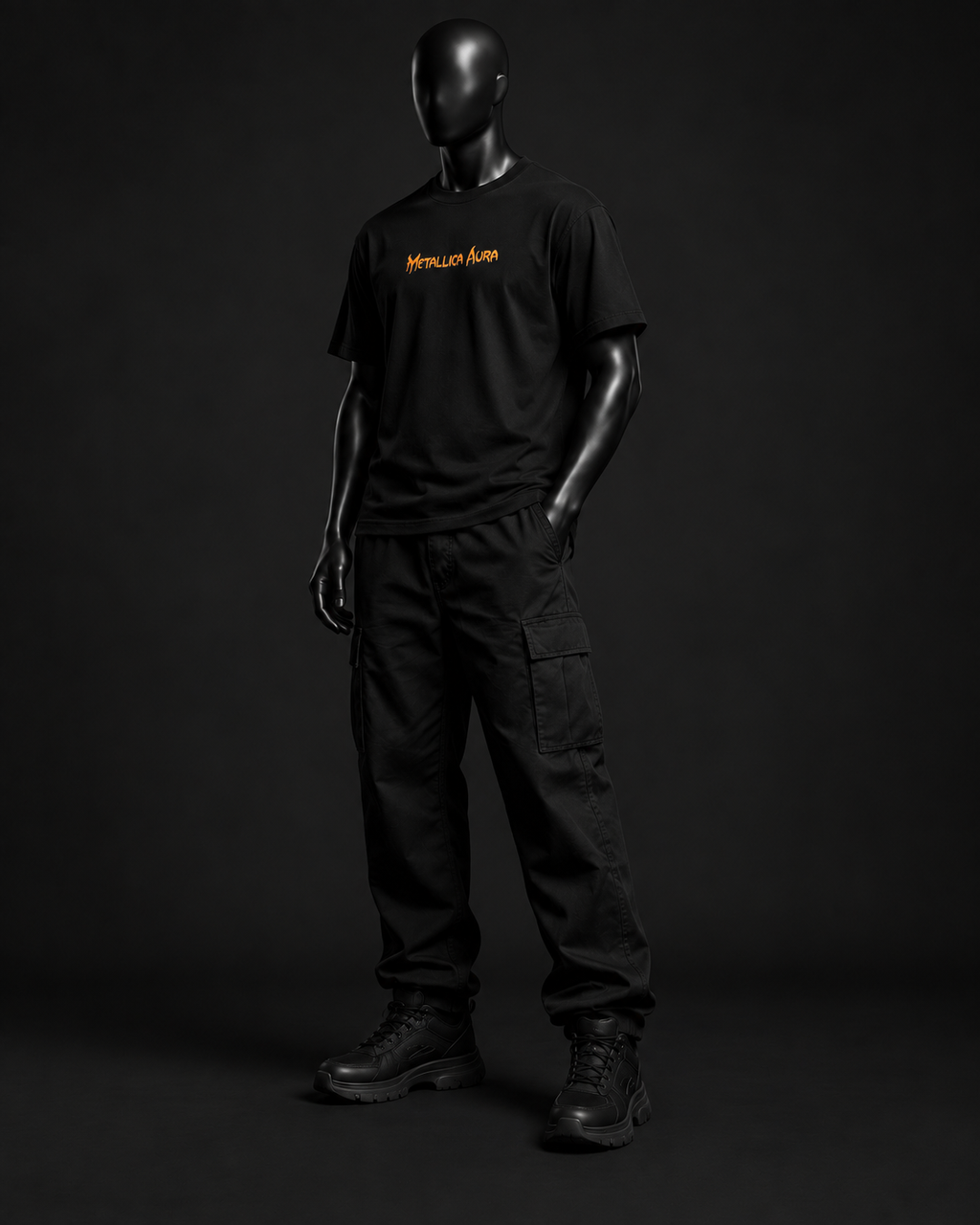 Justice Flame Tee – Black