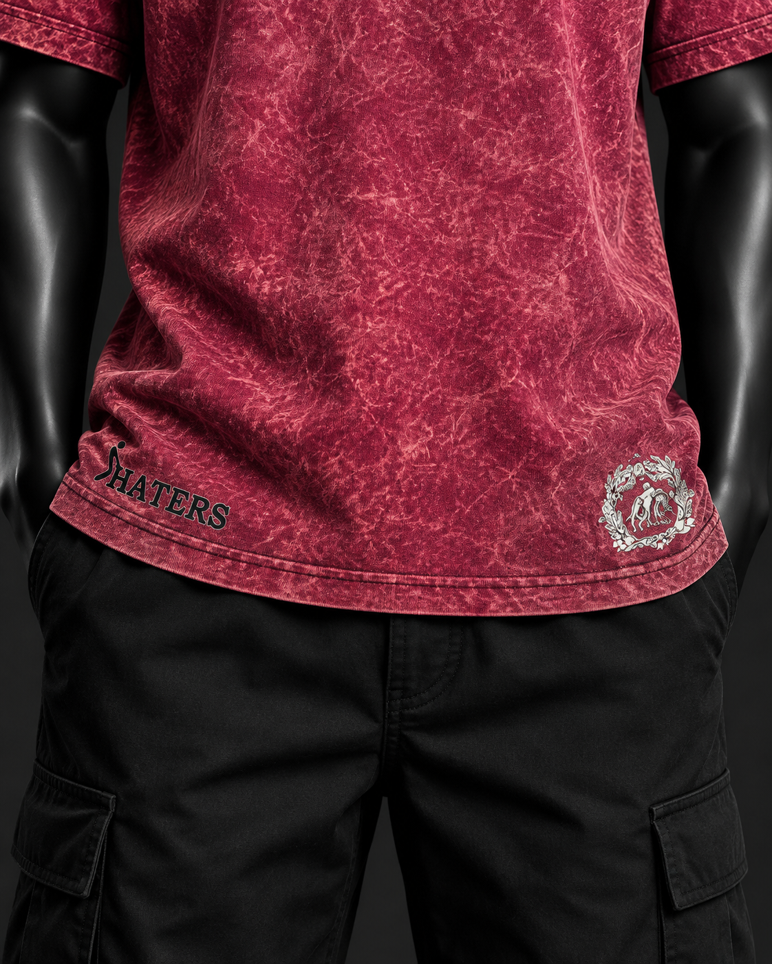 Rich Gang Acid Wash Tee – Crimson