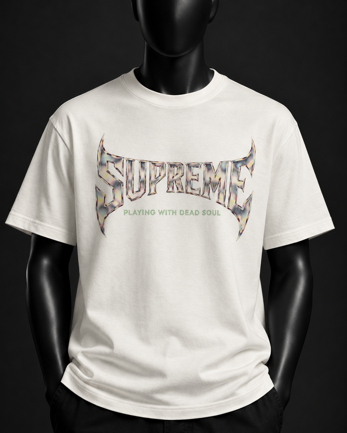 Chrome Soul Poster Tee – Off White