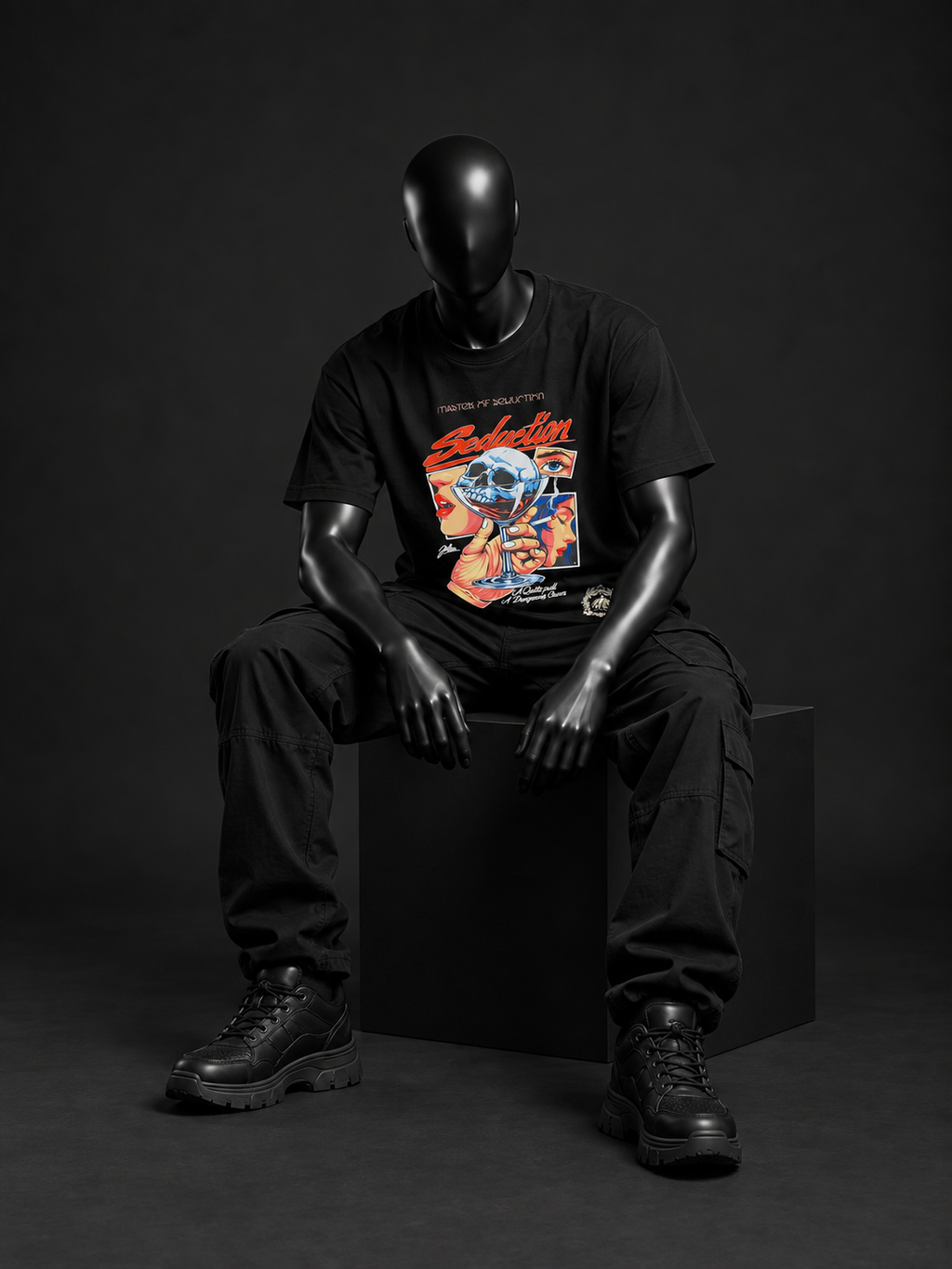 Seduction Oversized Tee – Black