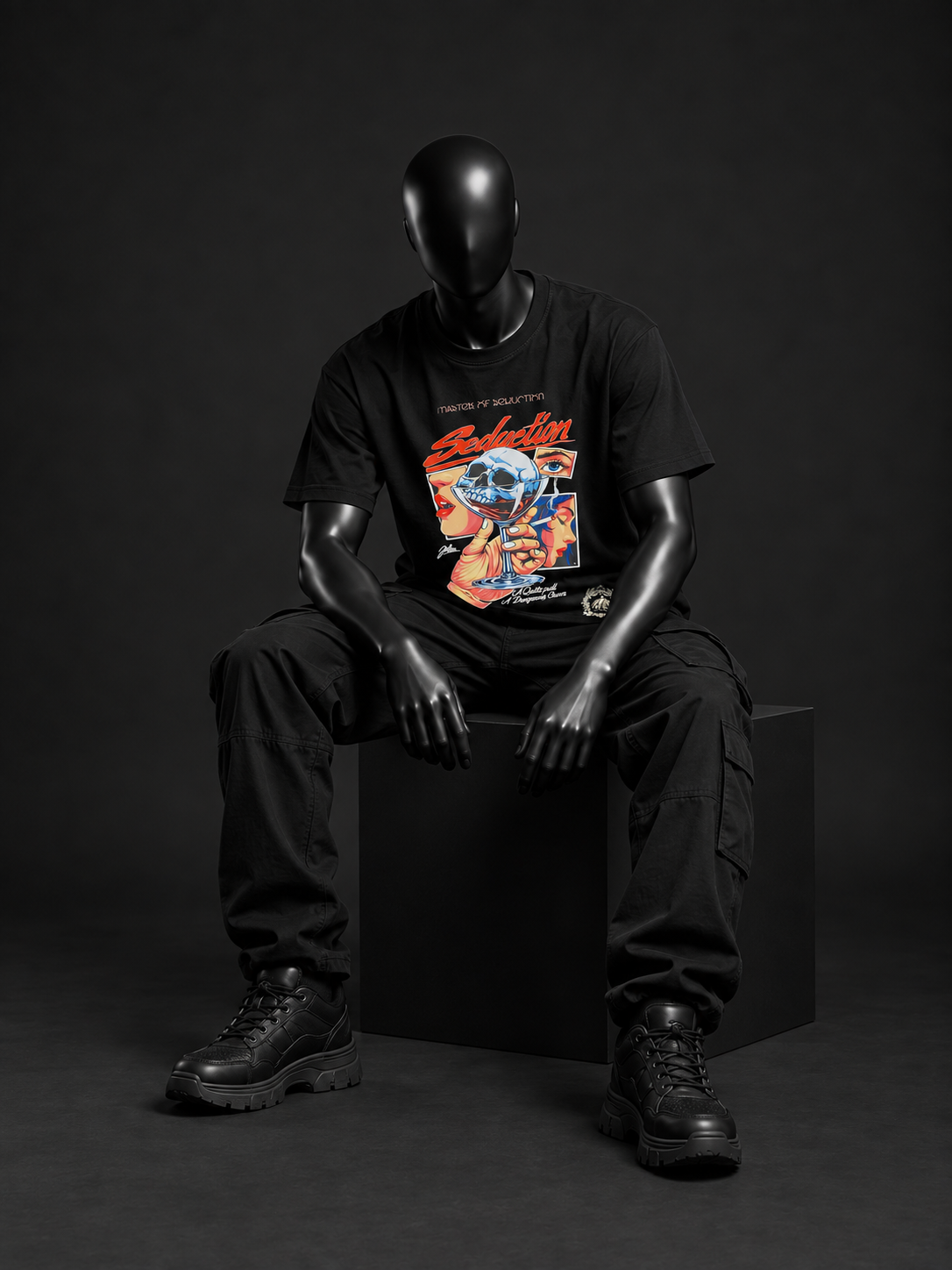 Seduction Oversized Tee – Black