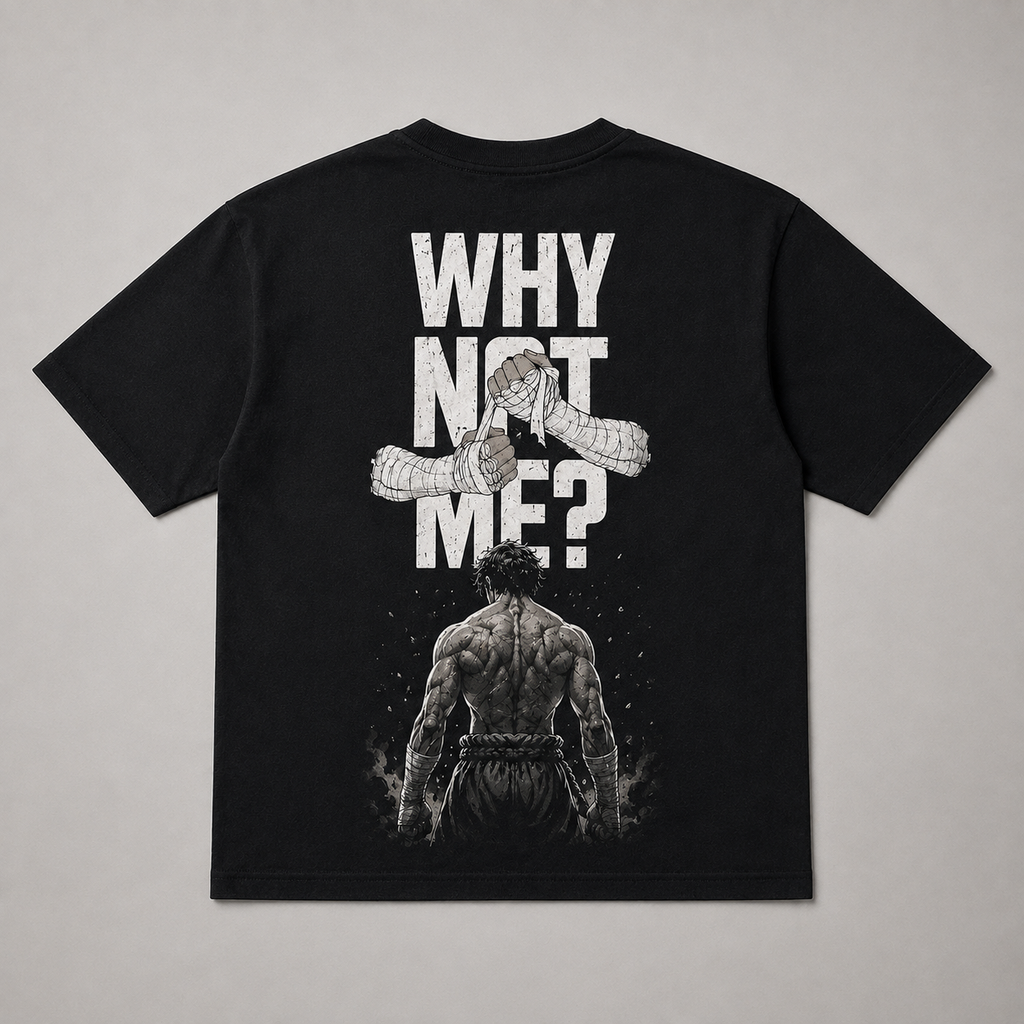 WHY NOT ME? Oversized Tee — Black
