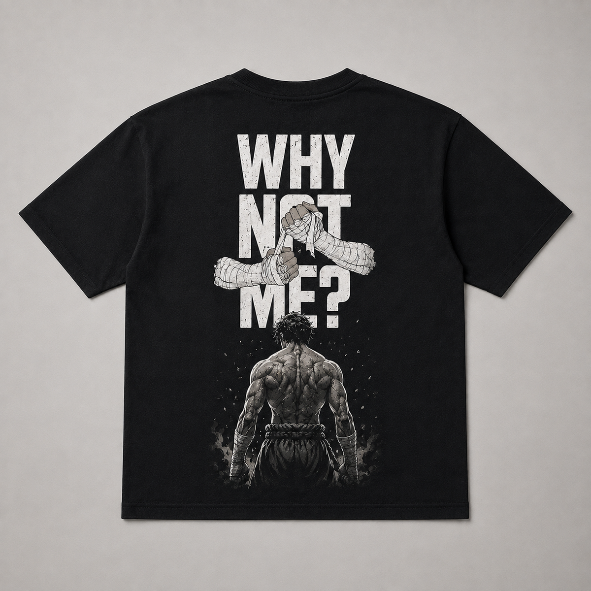 WHY NOT ME? Oversized Tee — Black
