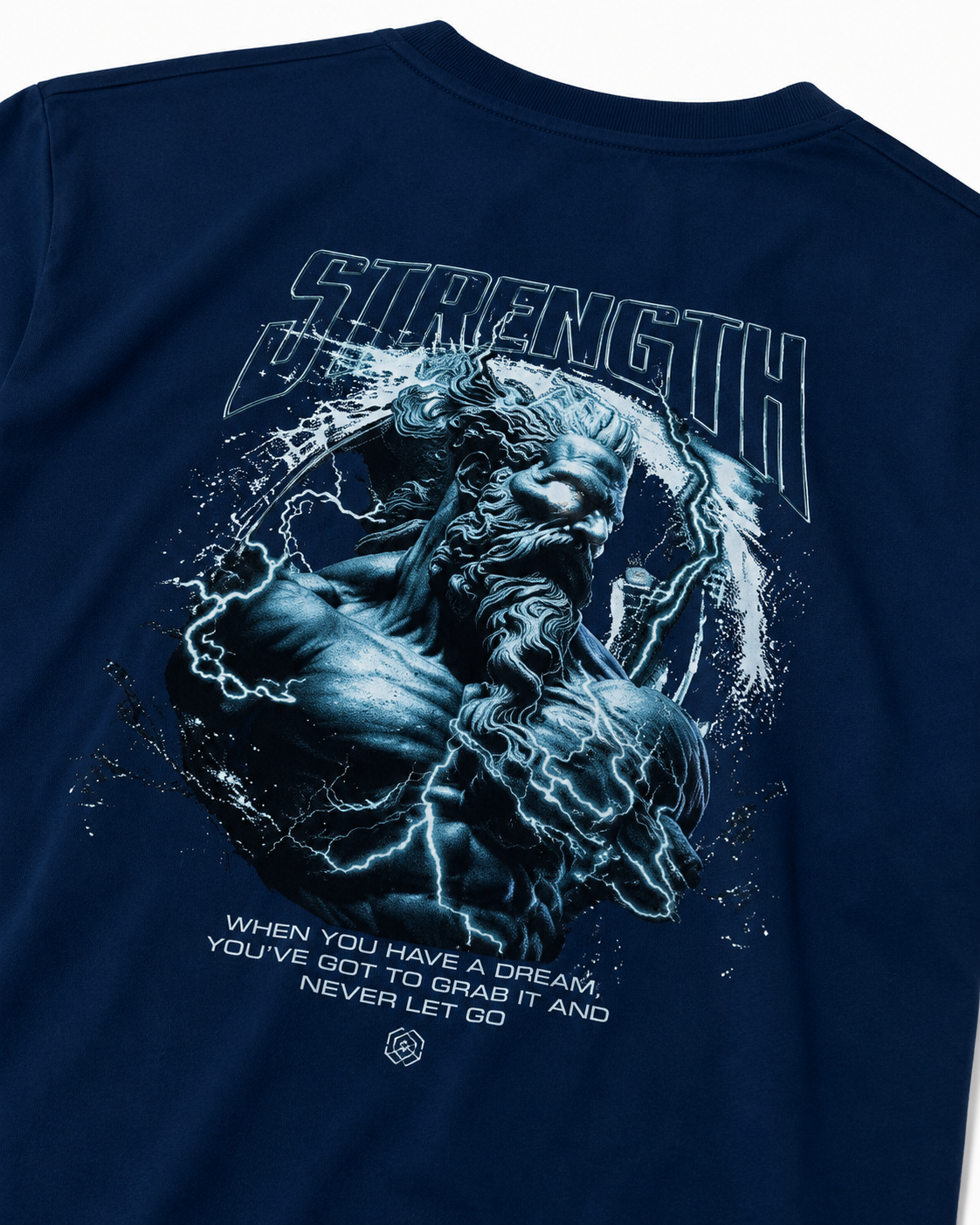 STRENGTH Oversized Tee — Navy