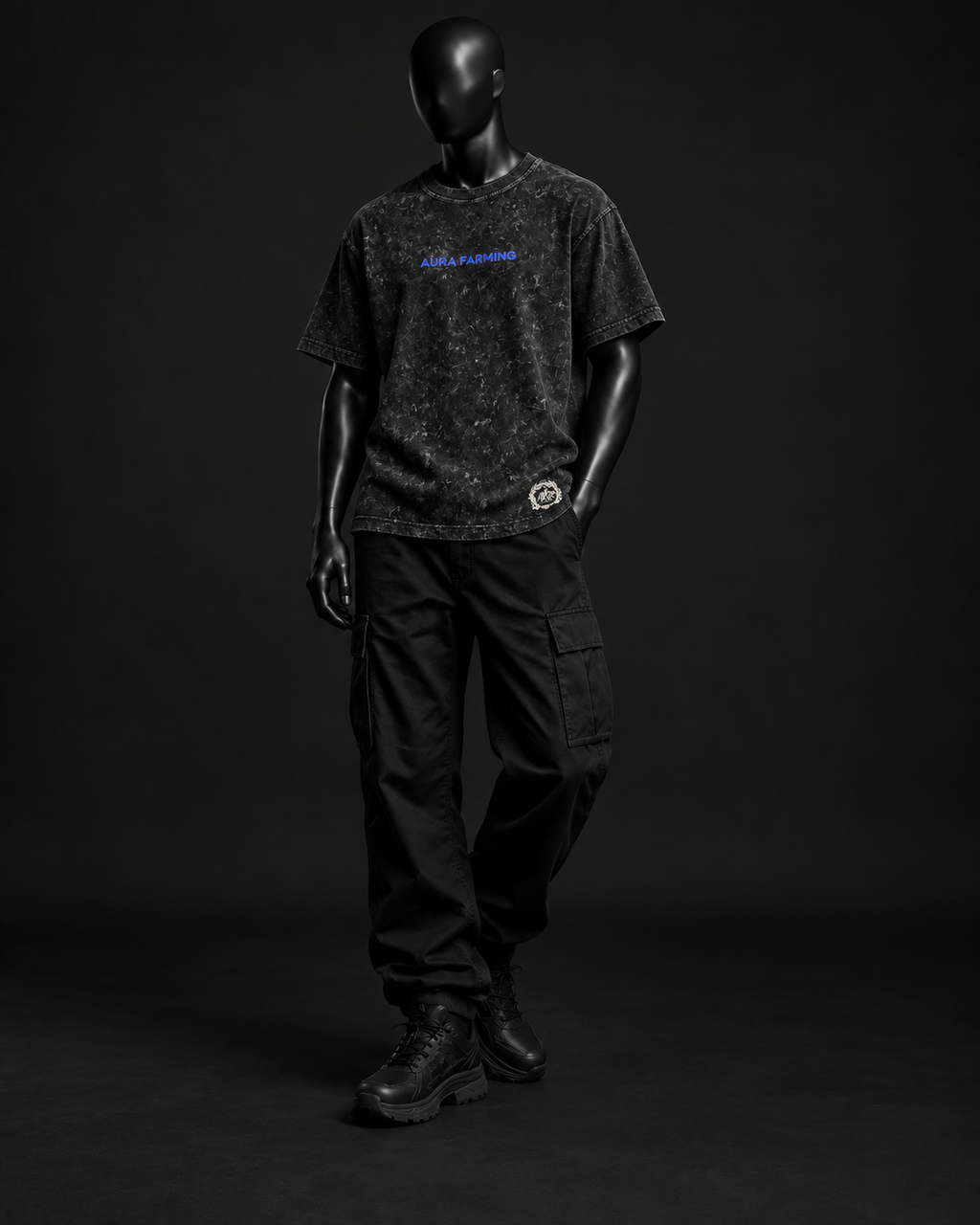 Static Archive Acid Wash Tee – Black