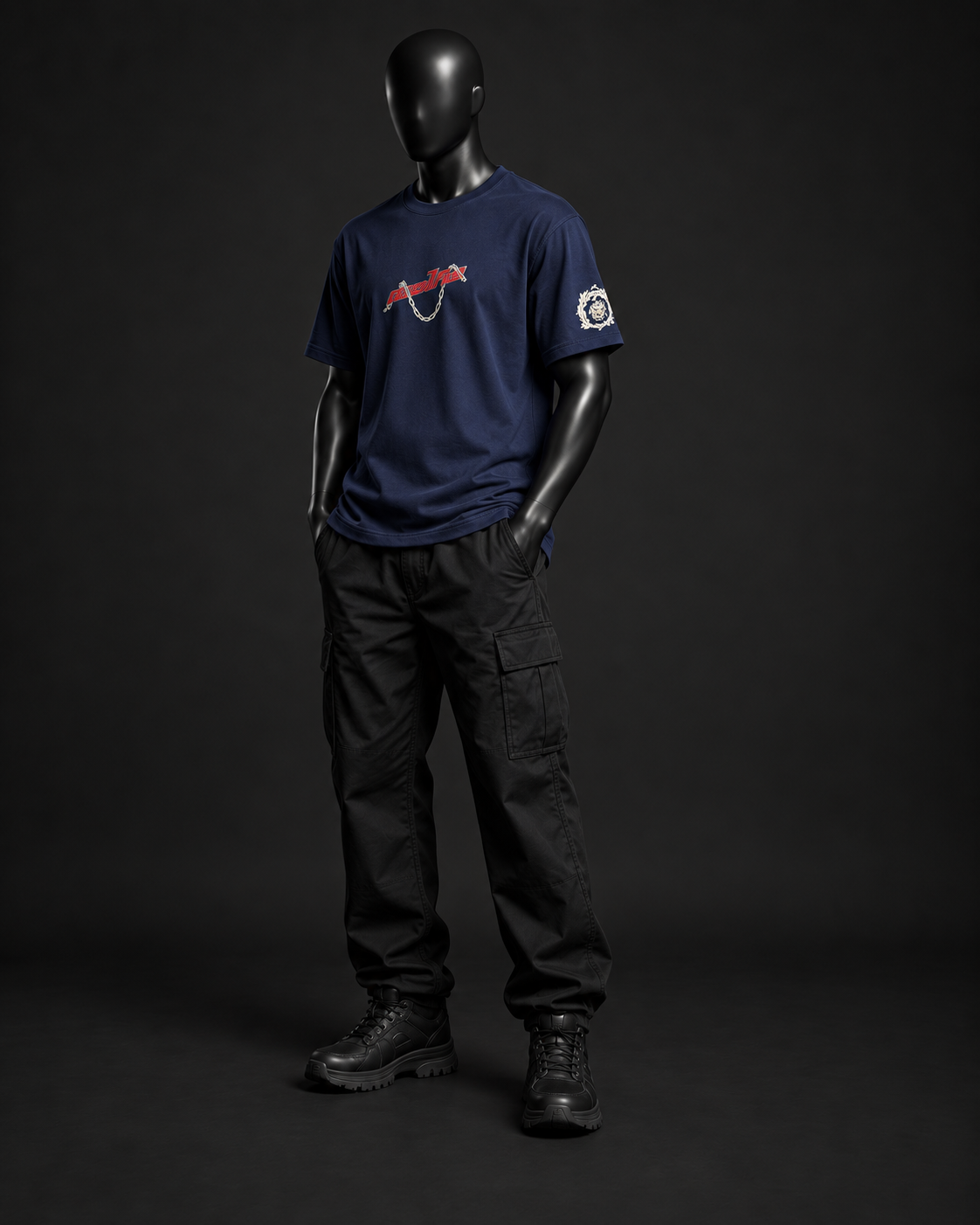 After Hours Oversized Tee – Midnight Navy