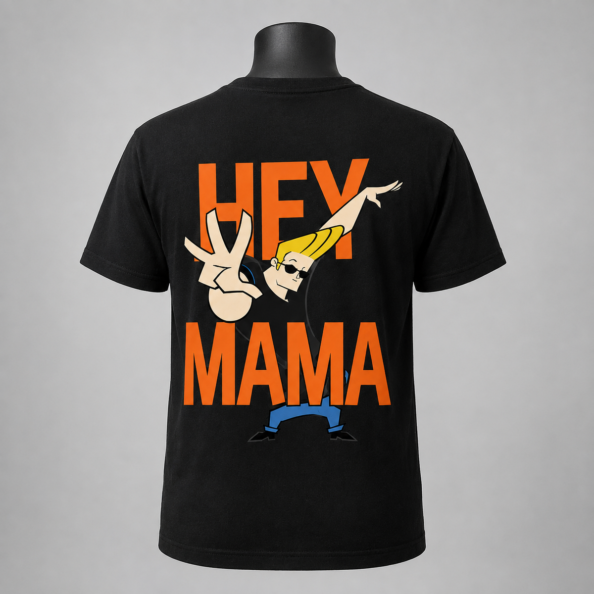 HEY MAMA Oversized Tee — Black
