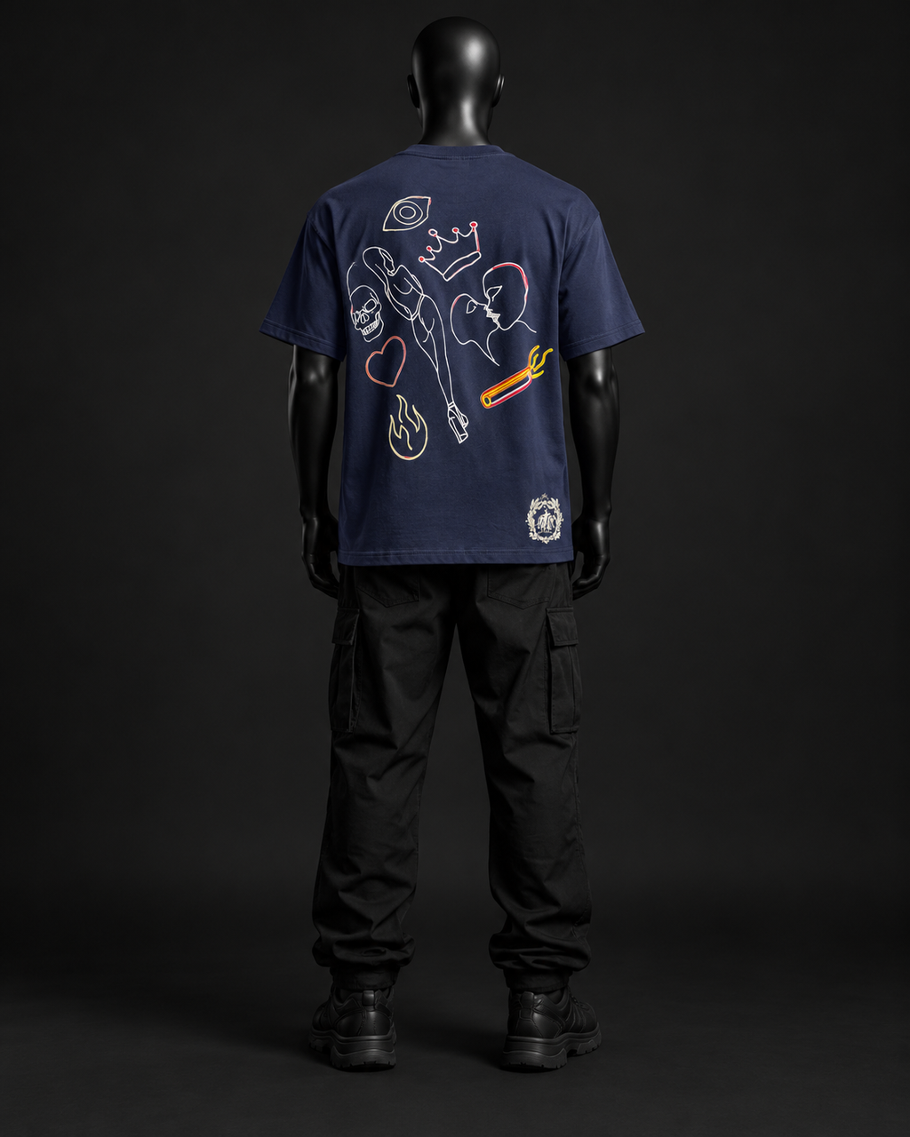 After Hours Oversized Tee – Midnight Navy