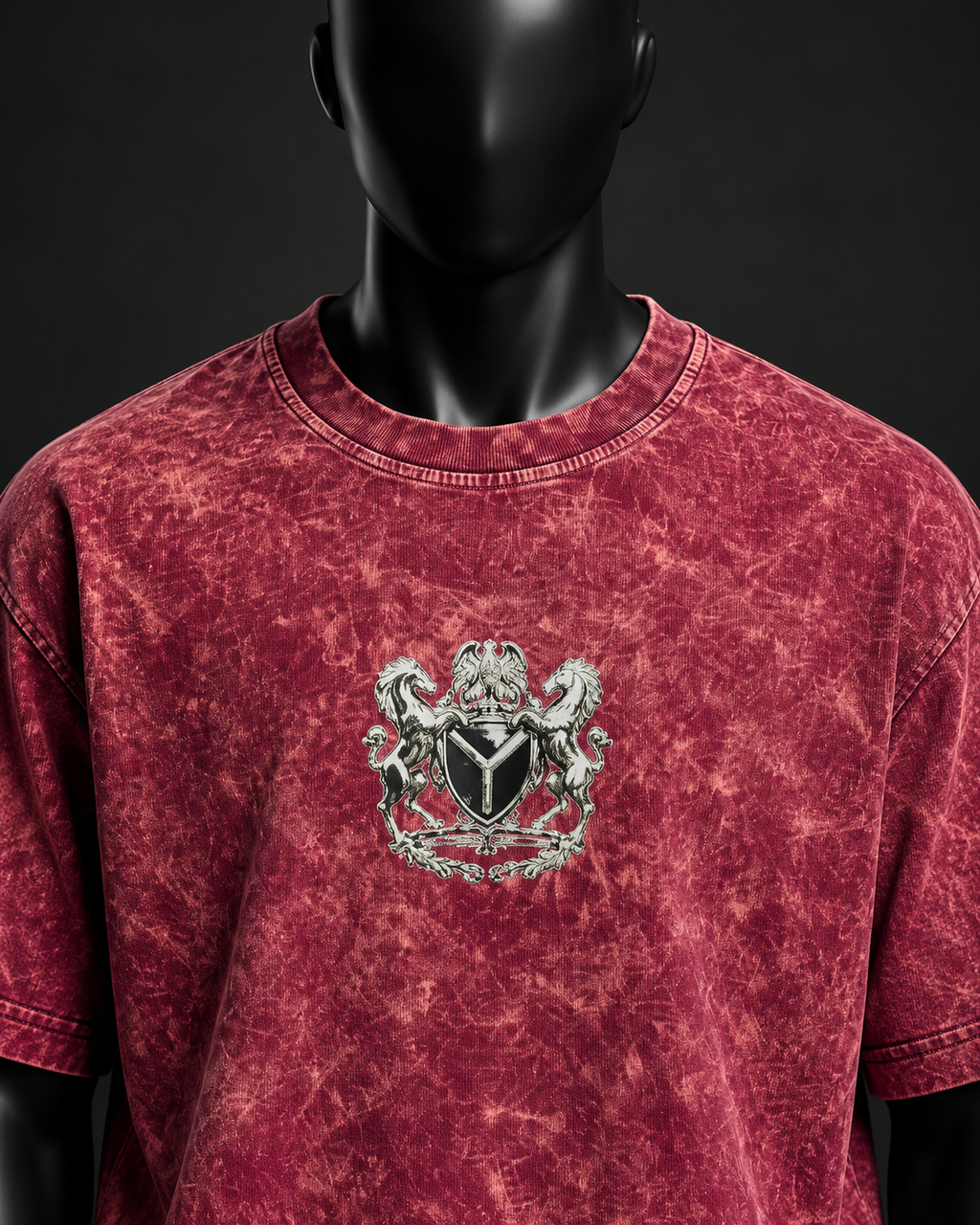 Rich Gang Acid Wash Tee – Crimson