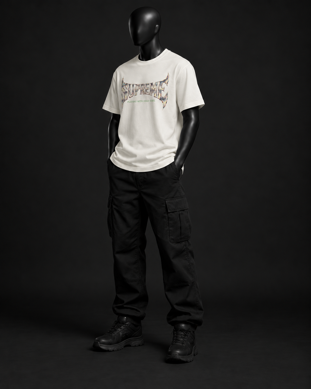 Chrome Soul Poster Tee – Off White