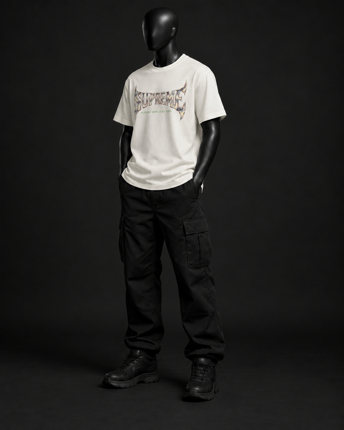Chrome Soul Poster Tee – Off White