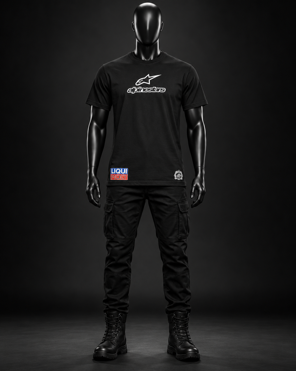 Track Division Oversized Tee – Black