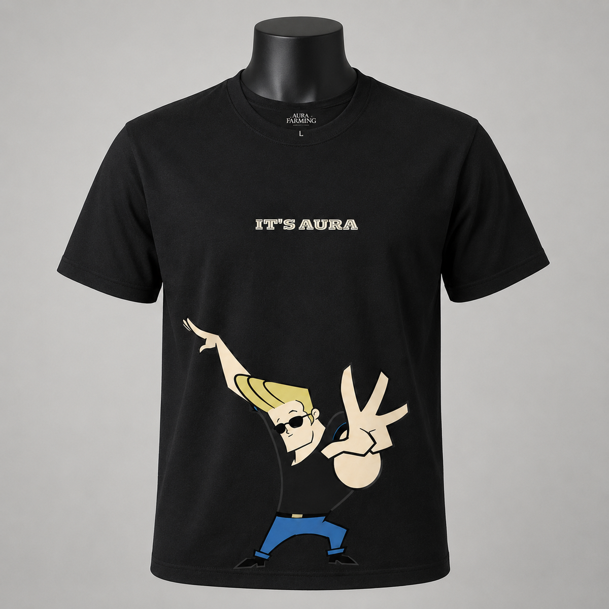 HEY MAMA Oversized Tee — Black