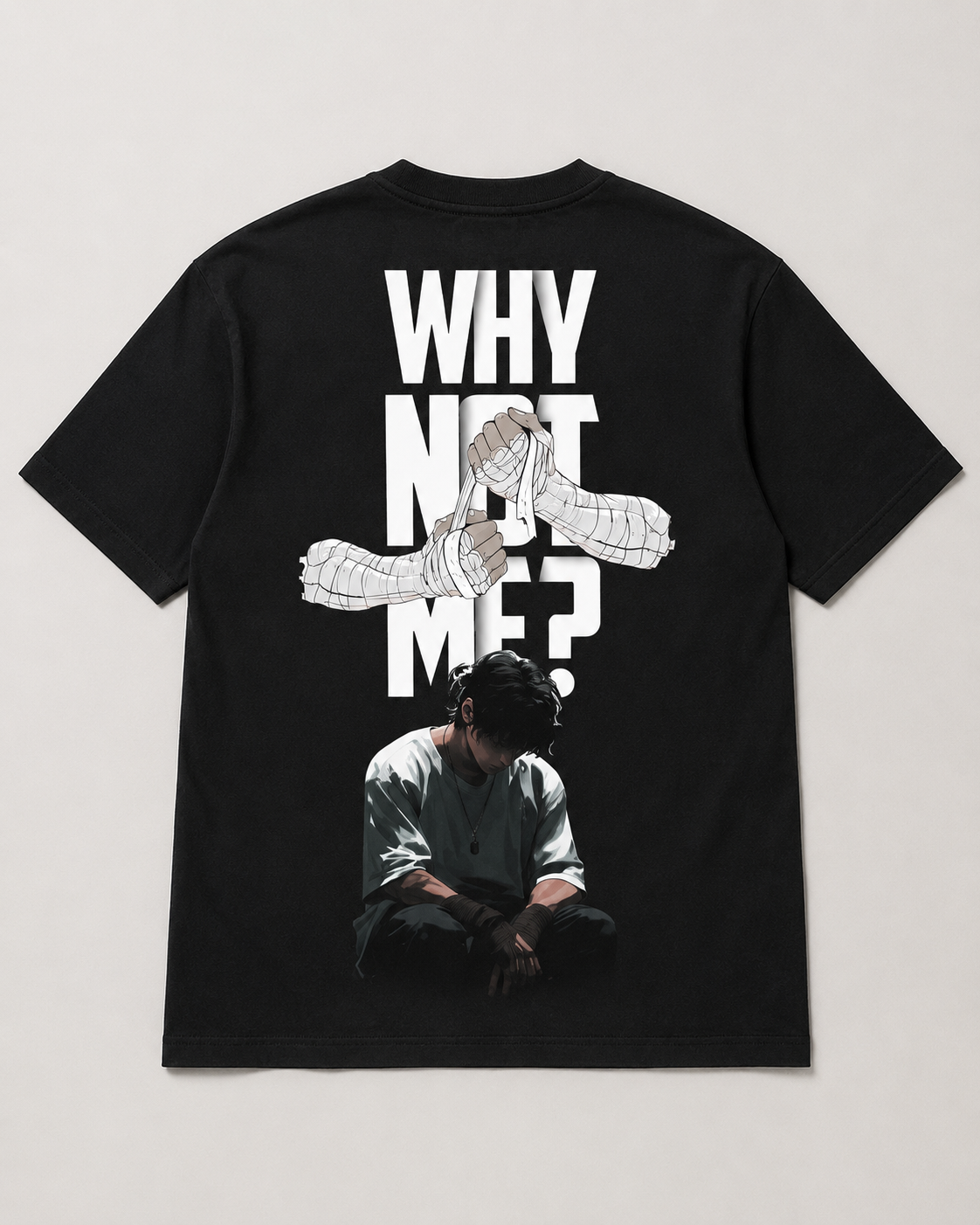WHY NOT ME? V2 Oversized Tee — Black