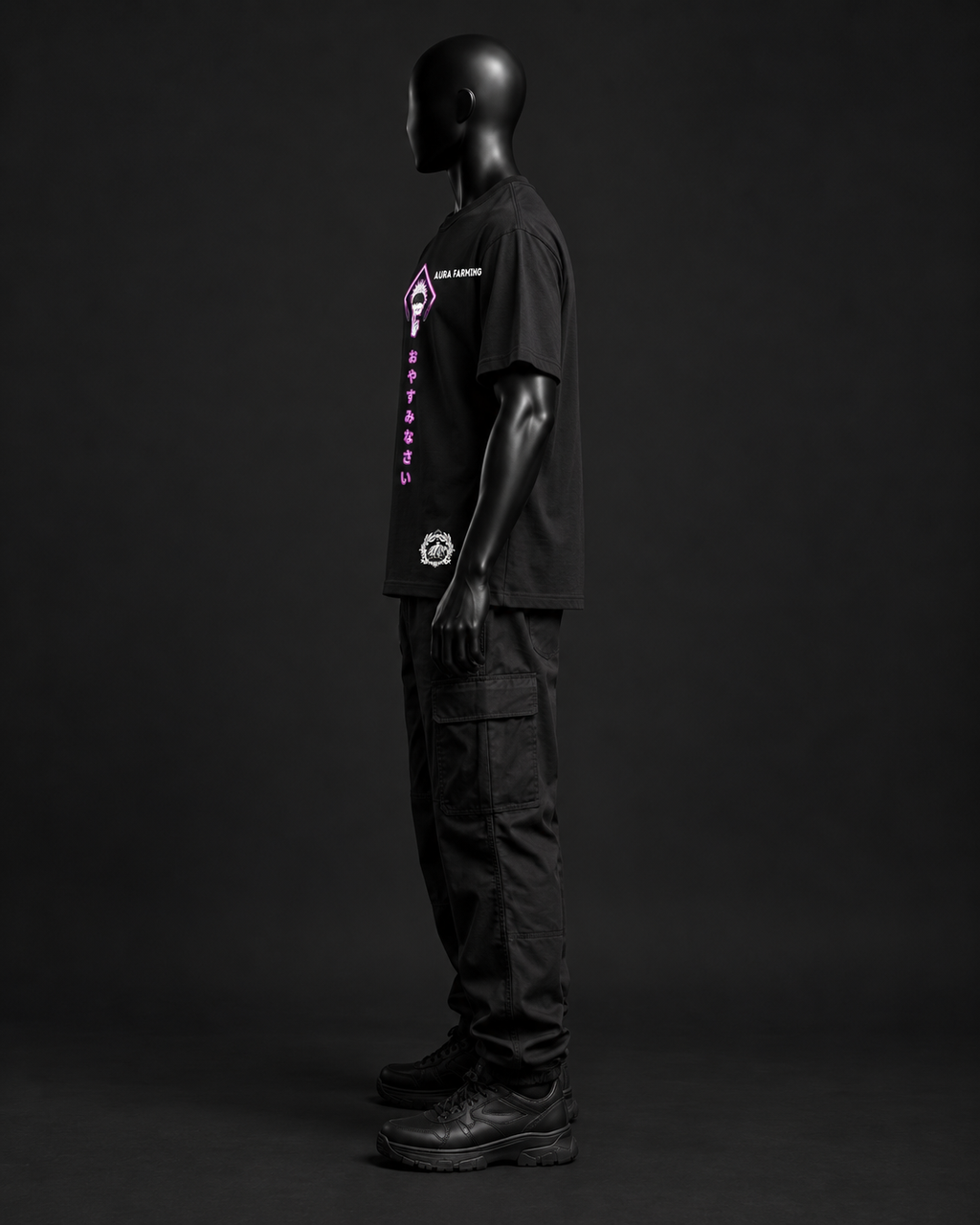 Midnight Satoru Oversized Tee – Black