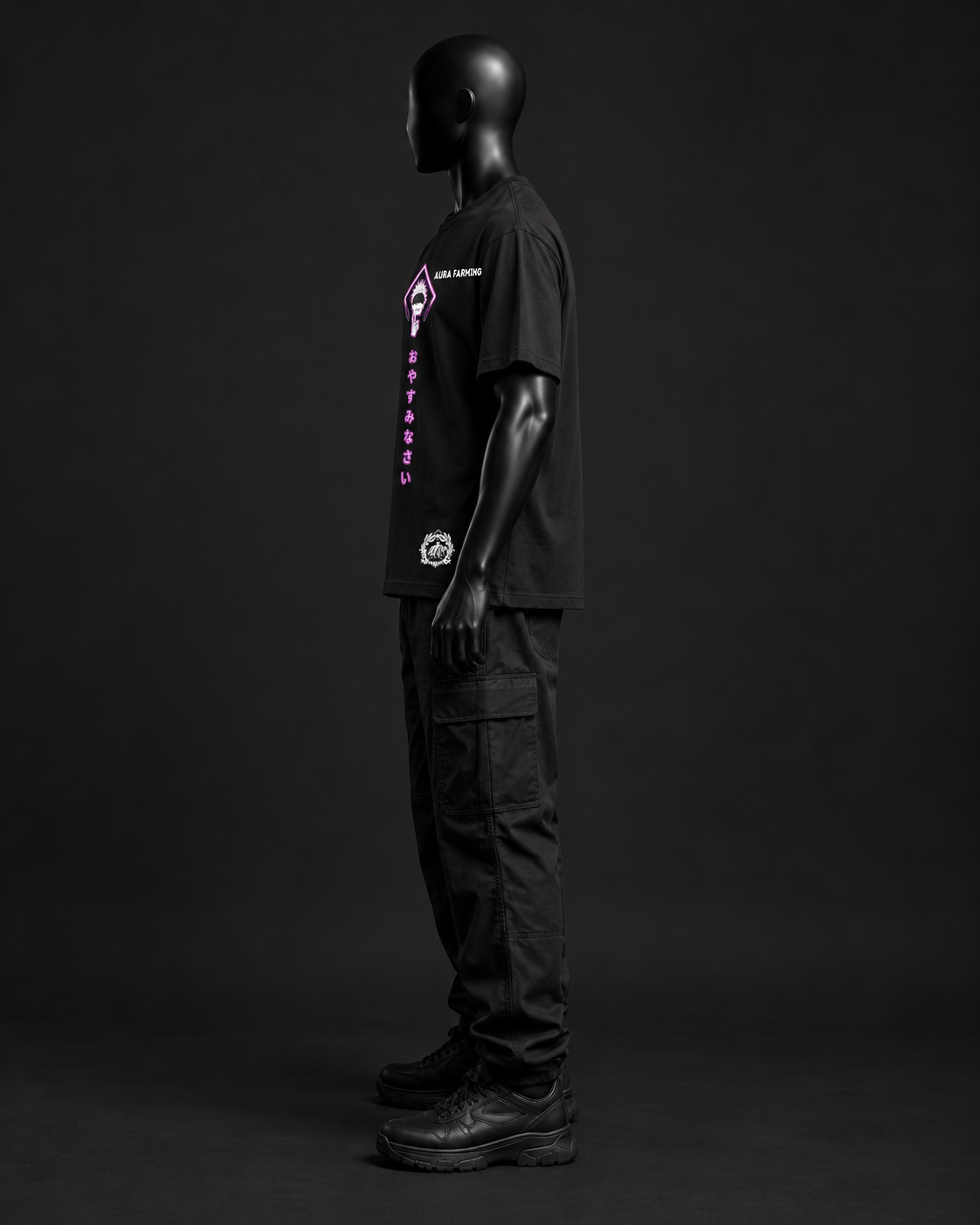 Midnight Satoru Oversized Tee – Black