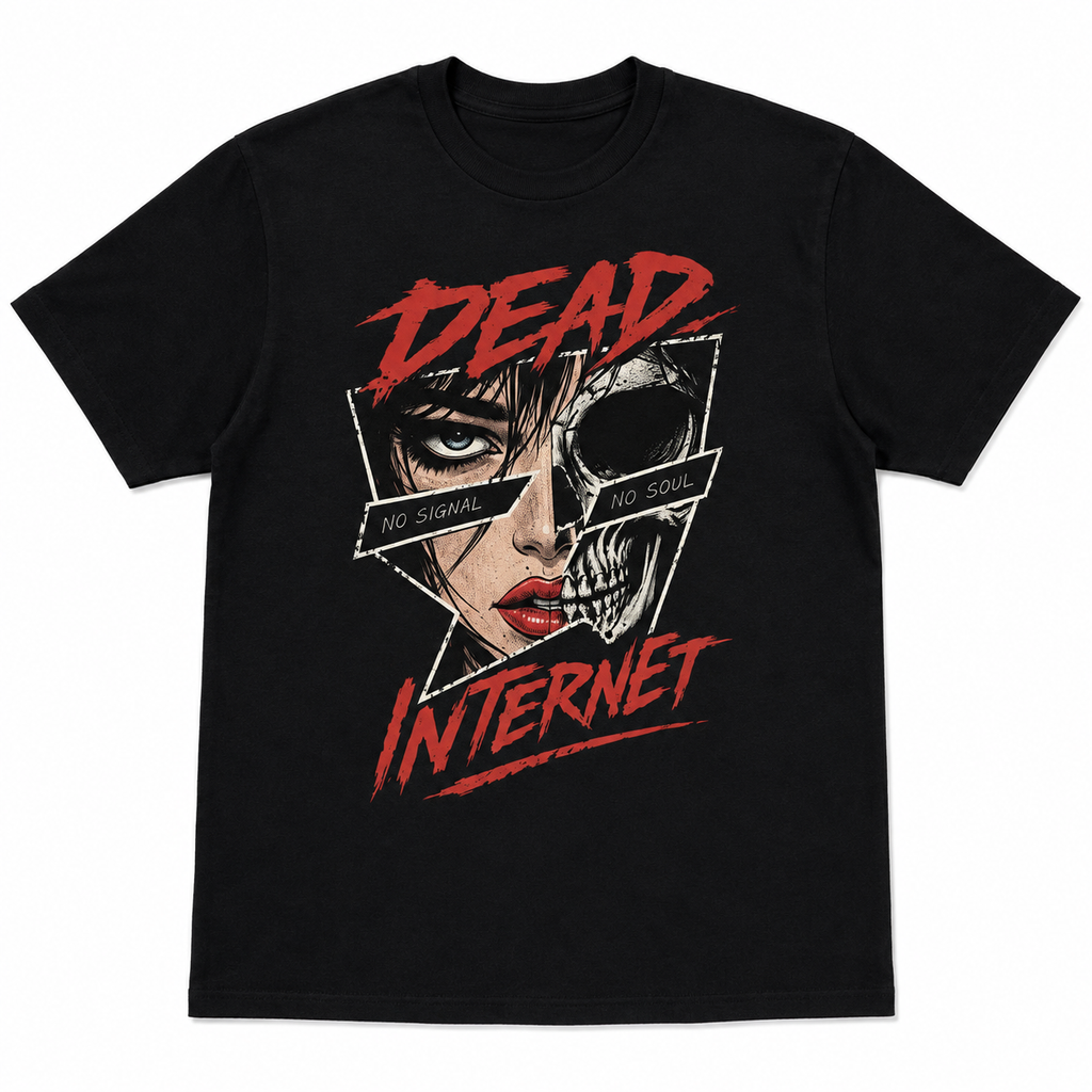 DEAD SIGNAL Oversized Tee — Black