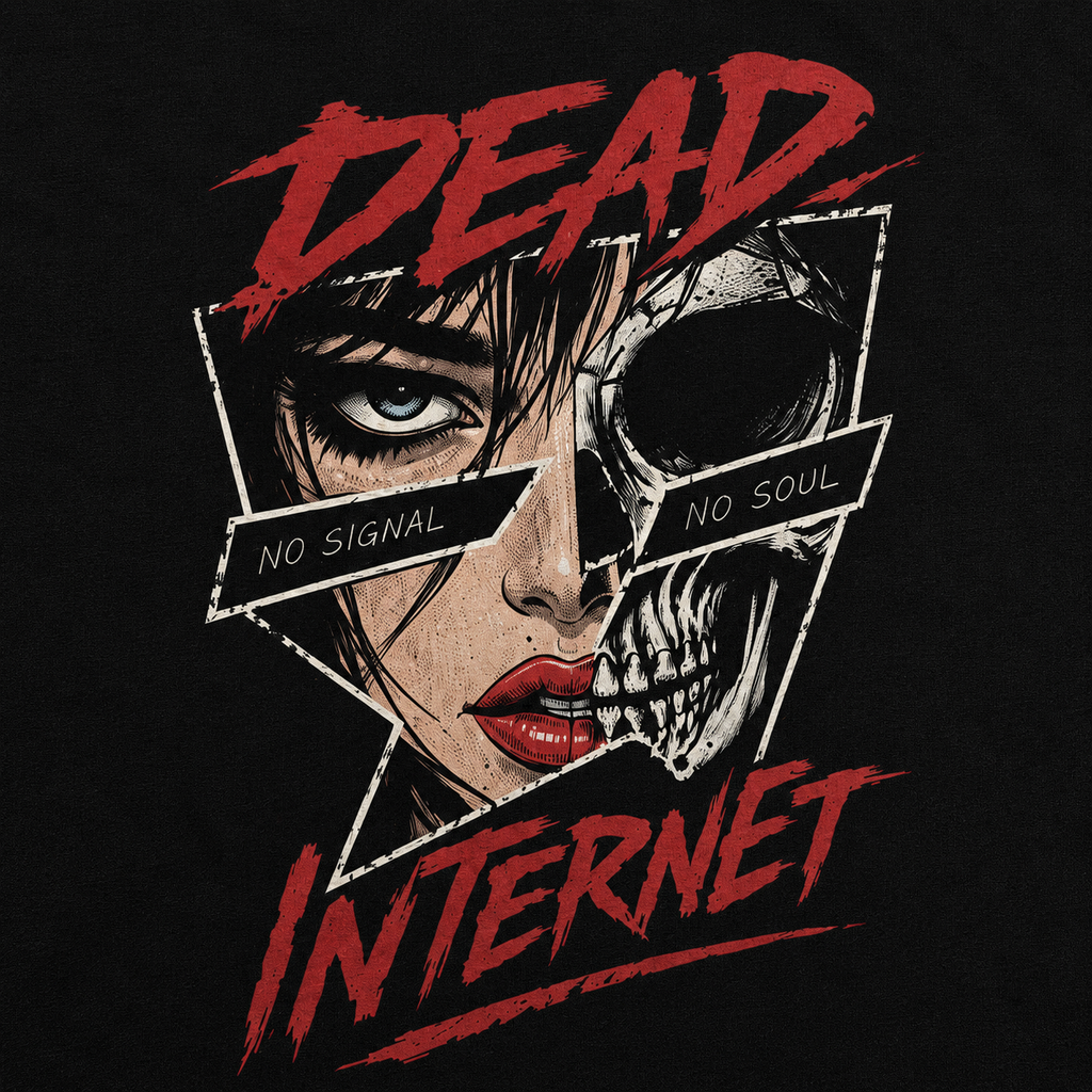 DEAD SIGNAL Oversized Tee — Black