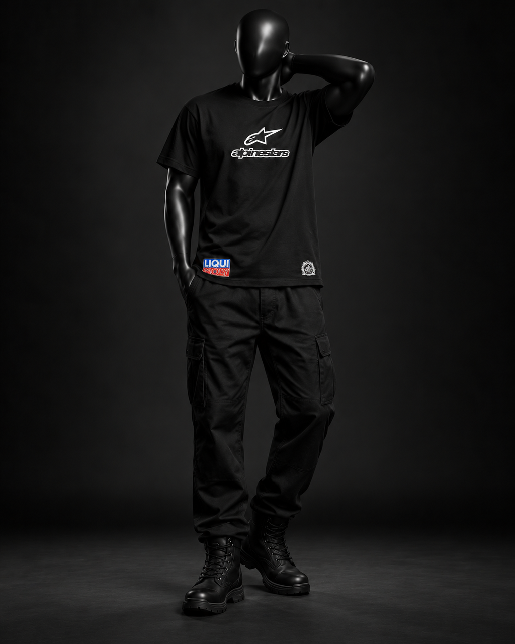 Track Division Oversized Tee – Black