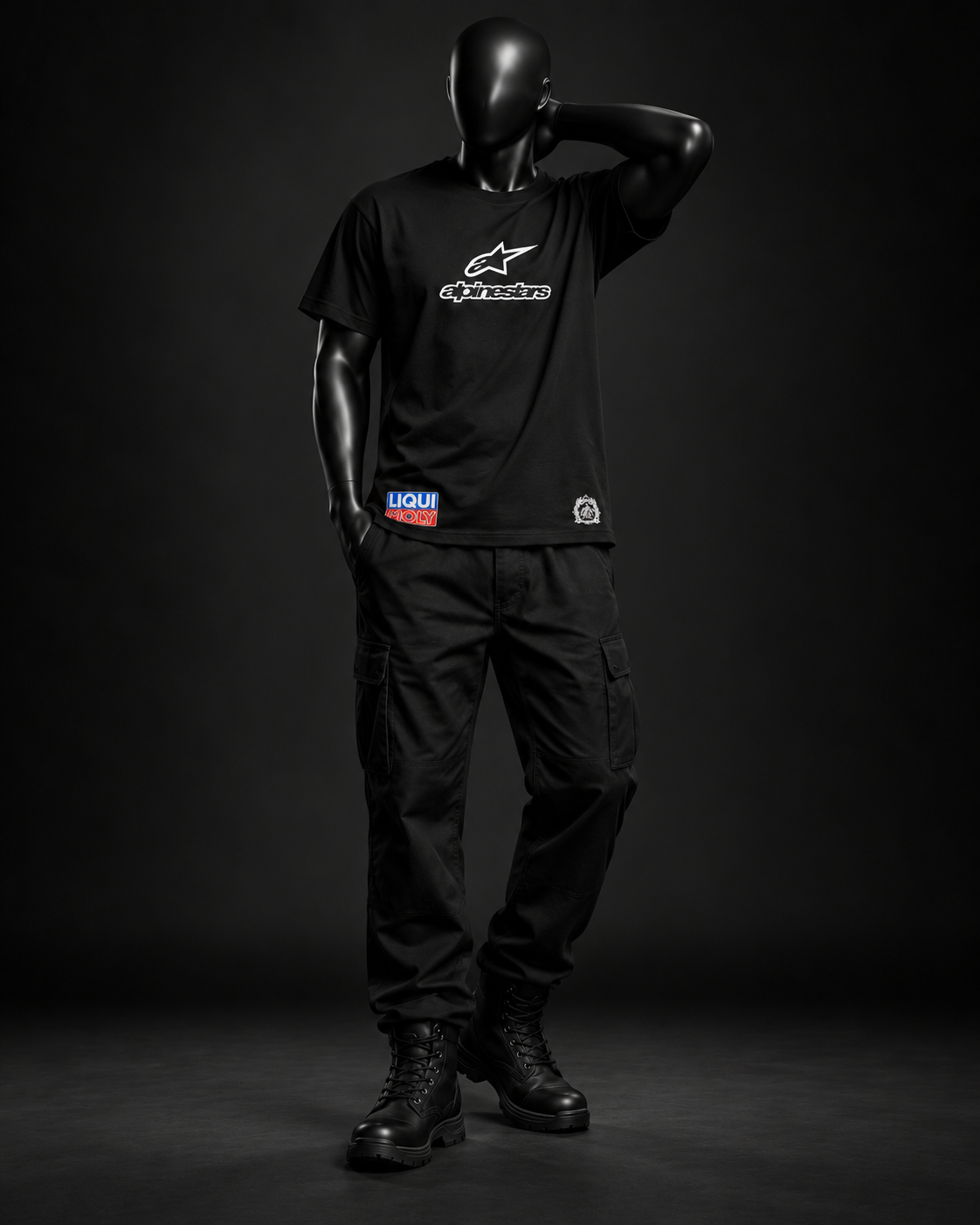 Track Division Oversized Tee – Black