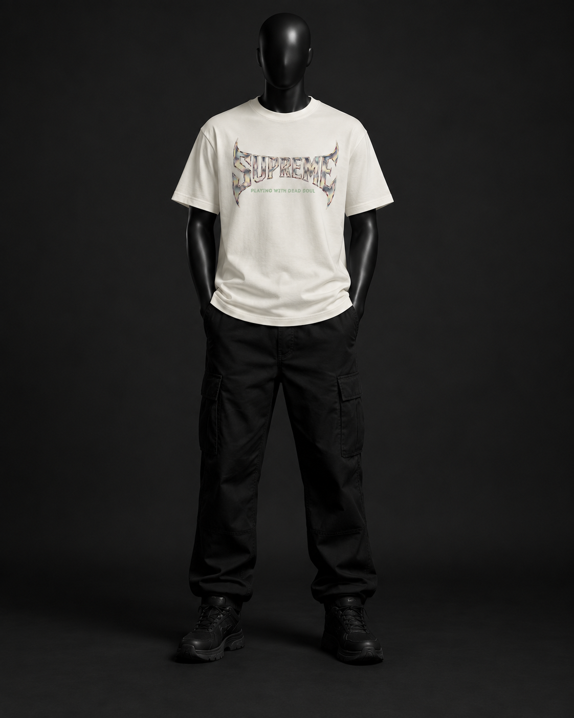 Chrome Soul Poster Tee – Off White