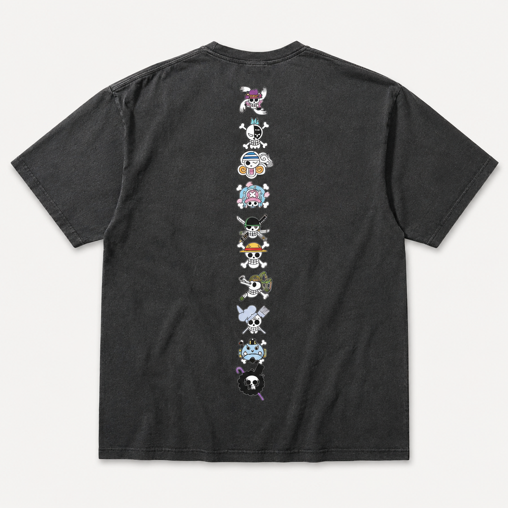 PIRATE CODE Oversized Tee — Washed Black