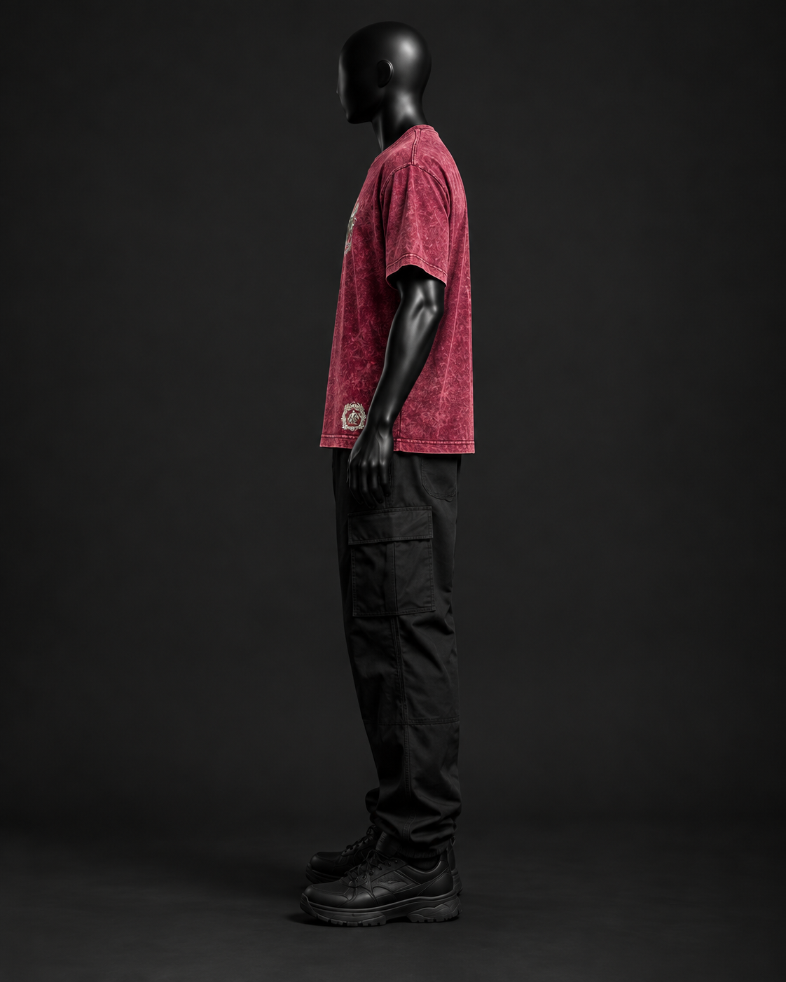 Rich Gang Acid Wash Tee – Crimson