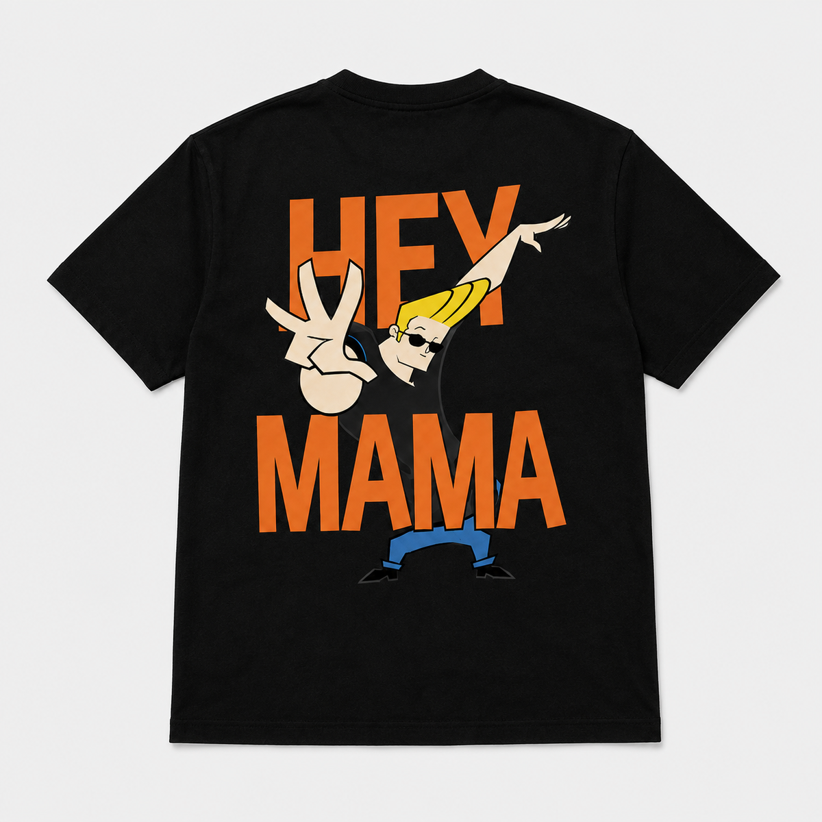 HEY MAMA Oversized Tee — Black