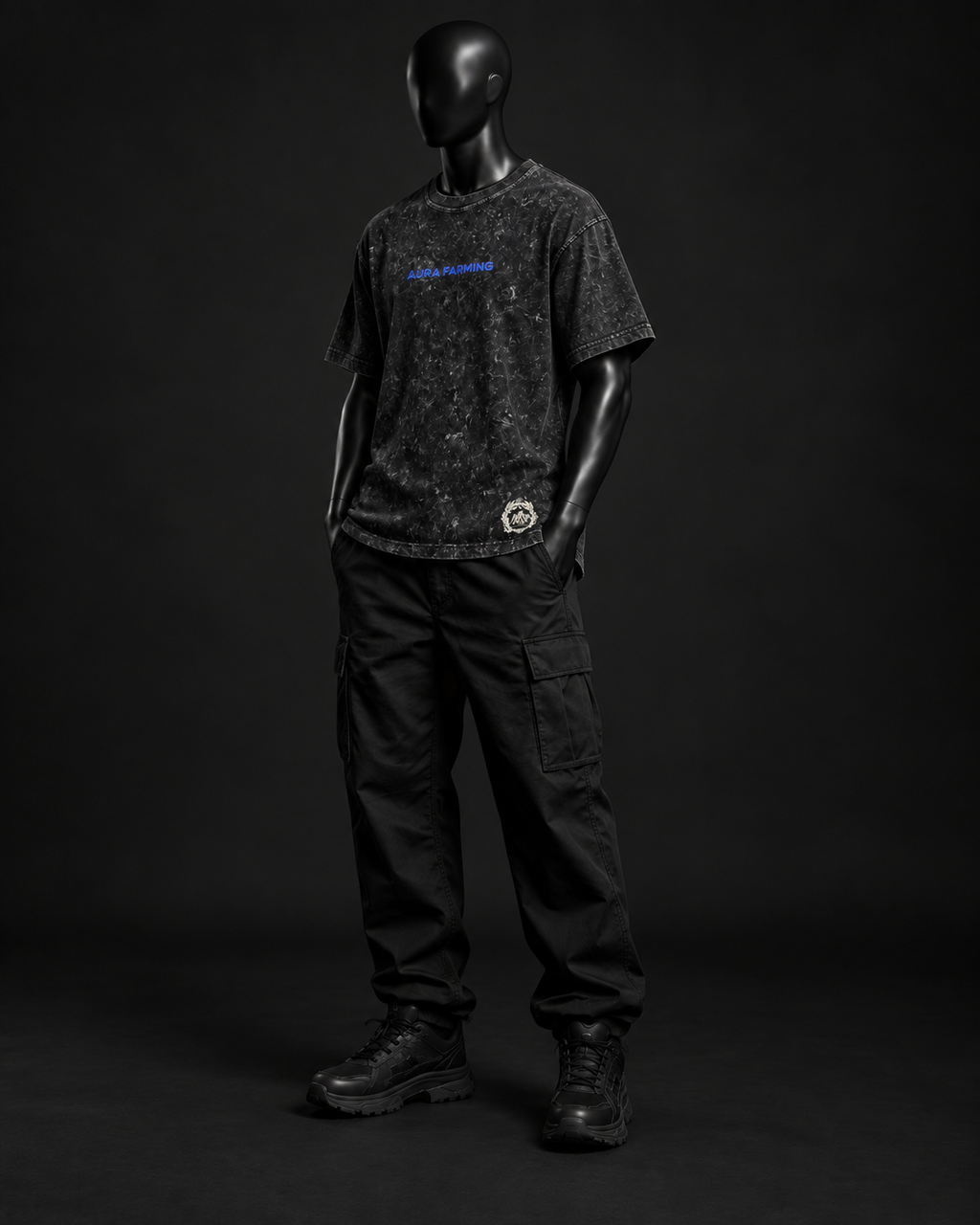 Static Archive Acid Wash Tee – Black